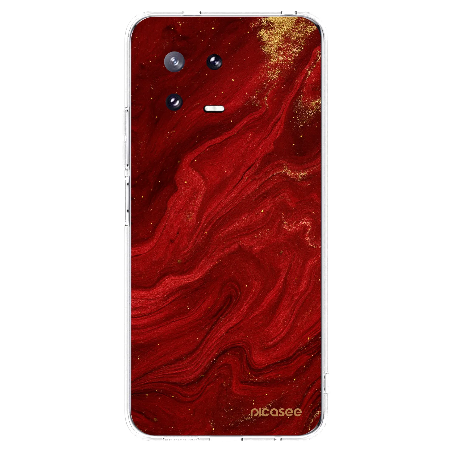 Picasee silikonska prozirna maskica za Xiaomi 13 Pro - Red