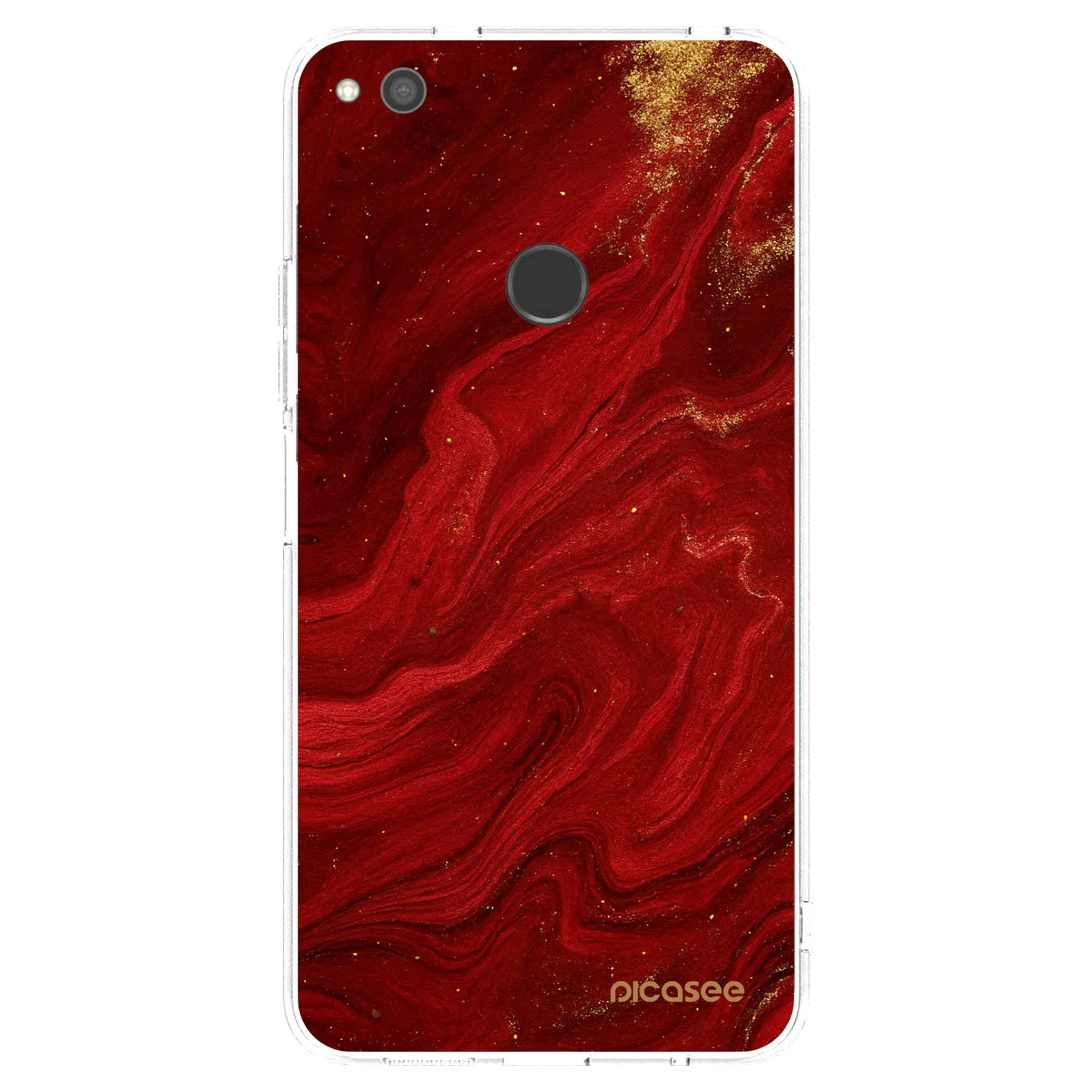 Picasee silikonska prozirna maskica za Huawei P9 Lite 2017 - Red