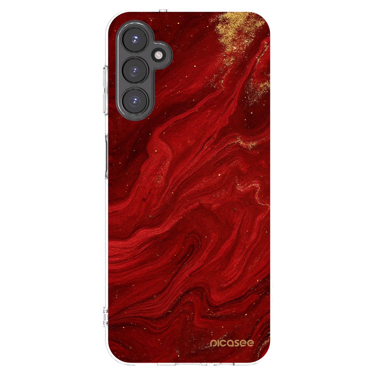 Picasee silikonska prozirna maskica za Samsung Galaxy A14 4G A145R - Red