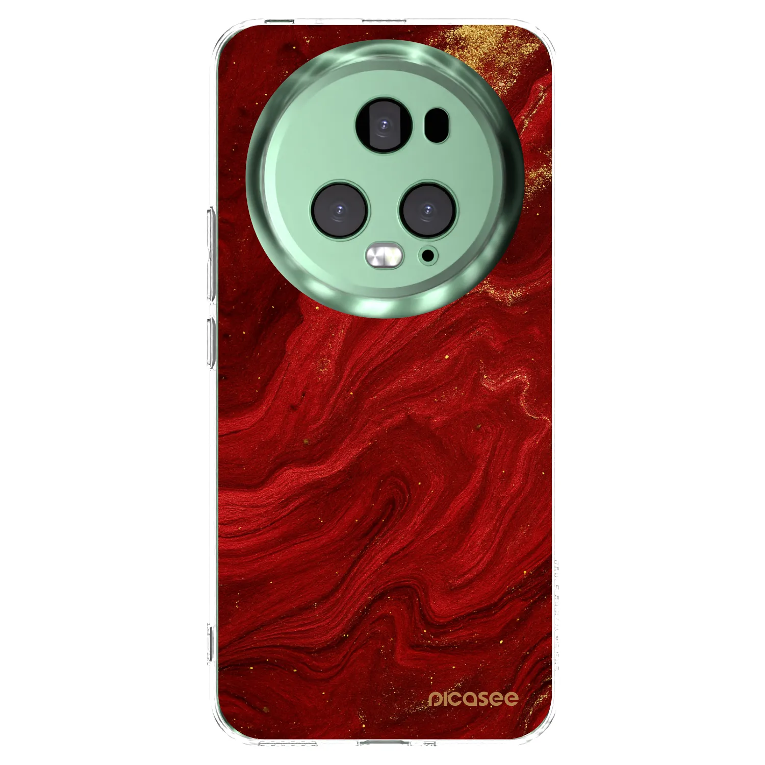 Picasee silikonska prozirna maskica za Honor Magic5 Pro - Red