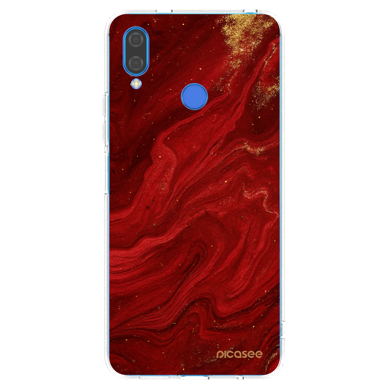 Picasee silikonska prozirna maskica za Huawei Nova 3 - Red