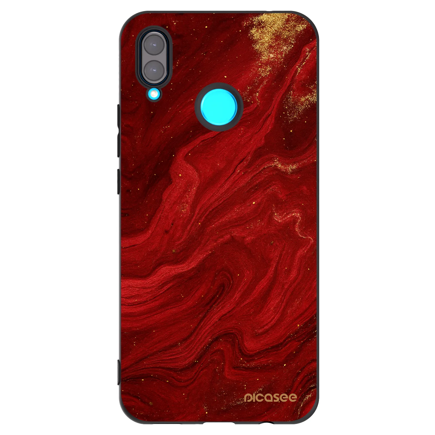 Picasee crna silikonska maskica za Huawei Nova 3i - Red