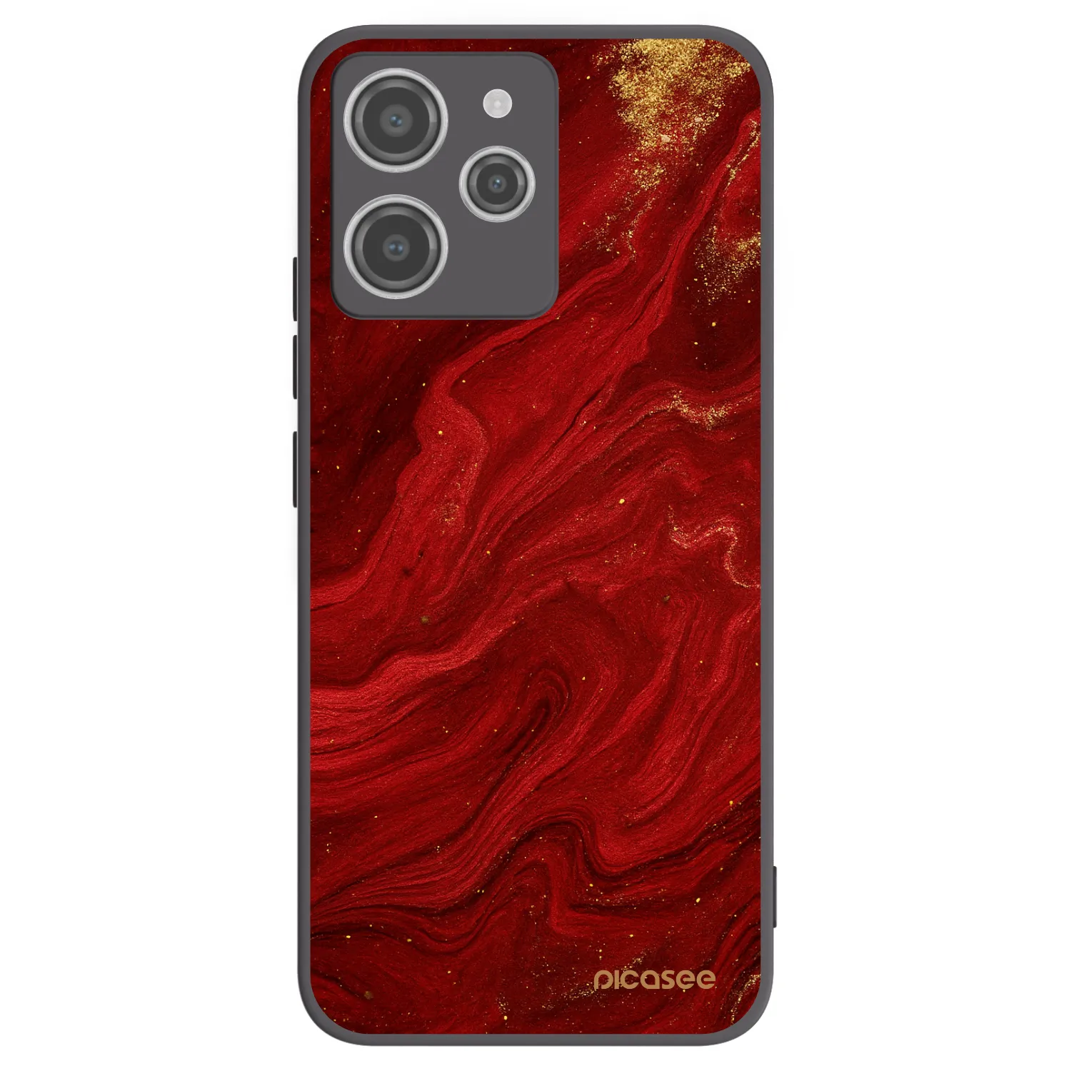 Picasee crna silikonska maskica za Xiaomi Redmi 12 4G - Red