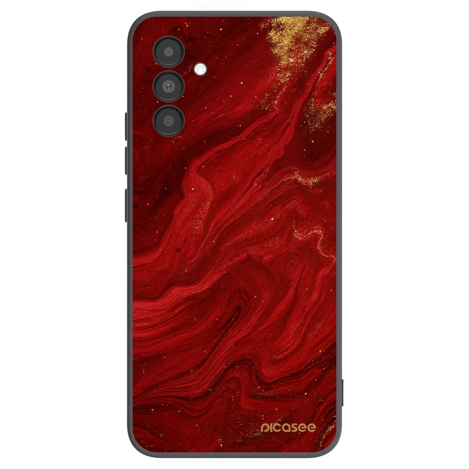Picasee crna silikonska maskica za Samsung Galaxy A04s A047F - Red