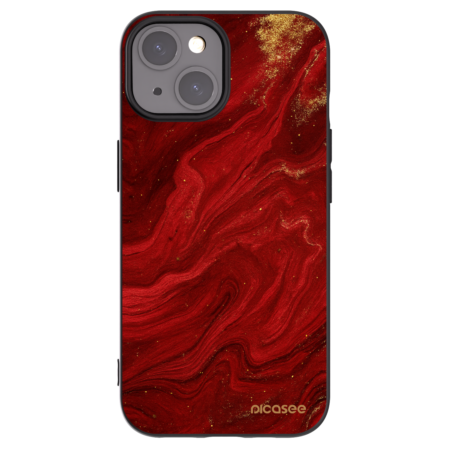 Picasee crna silikonska maskica za Apple iPhone 15 - Red