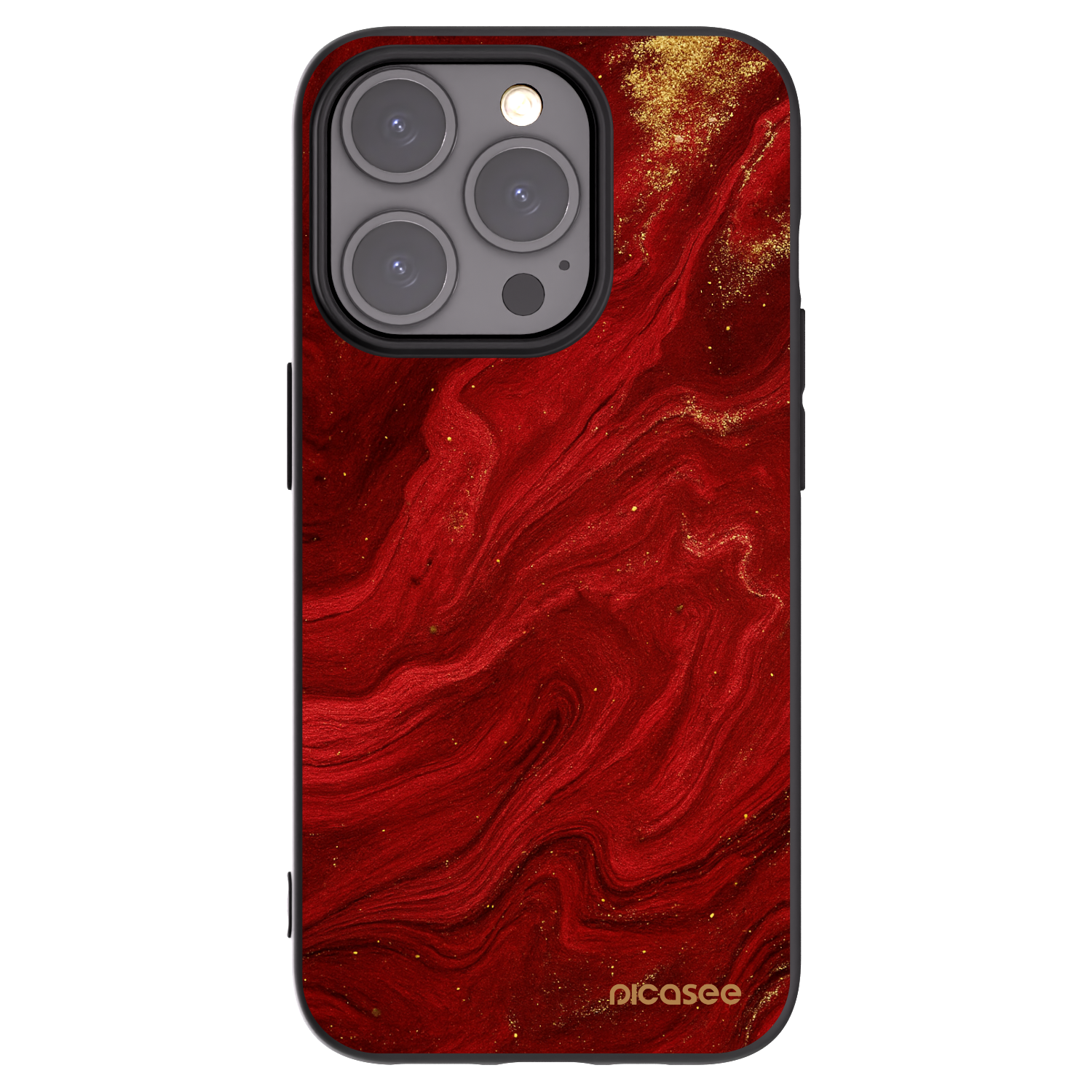 Picasee crna silikonska maskica za Apple iPhone 15 Pro - Red