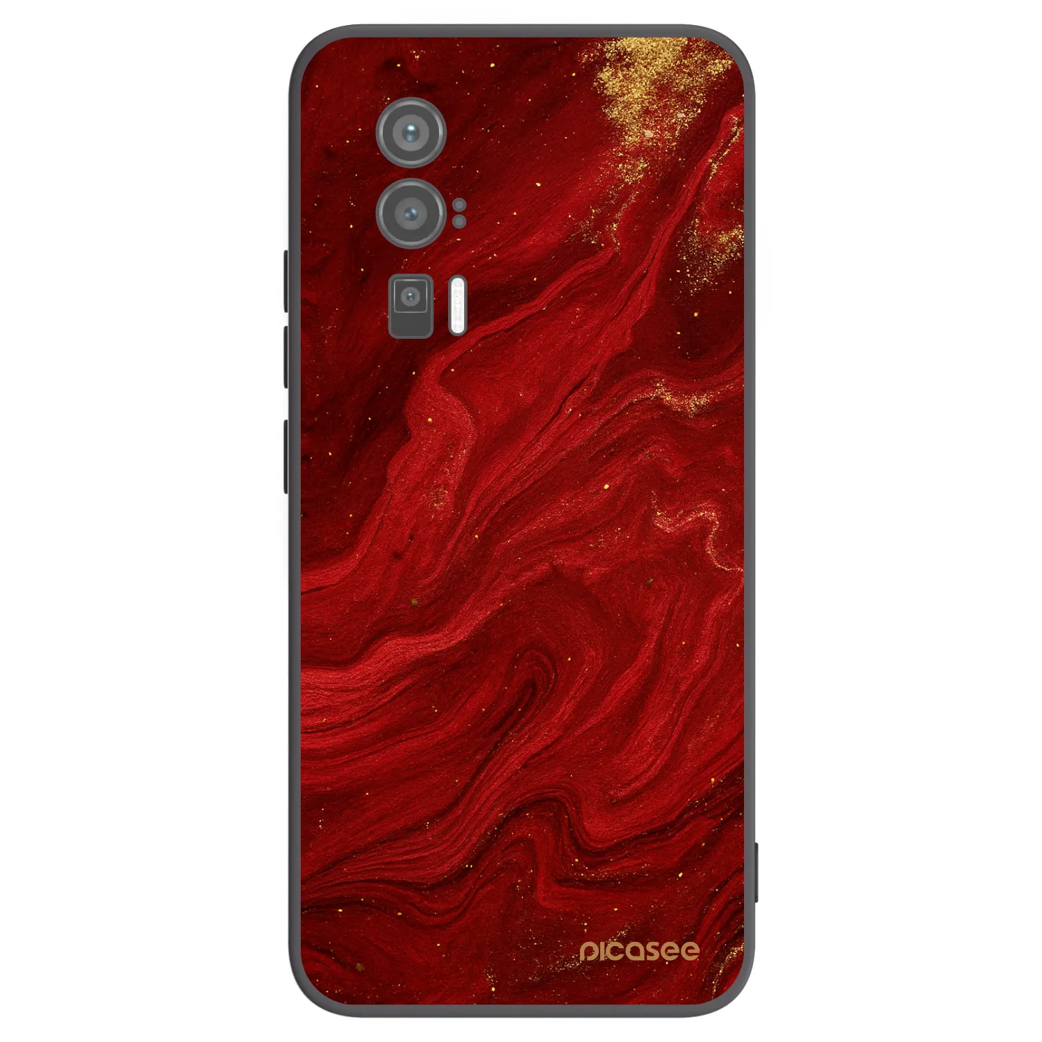 Picasee crna silikonska maskica za Xiaomi Poco F5 Pro 5G - Red