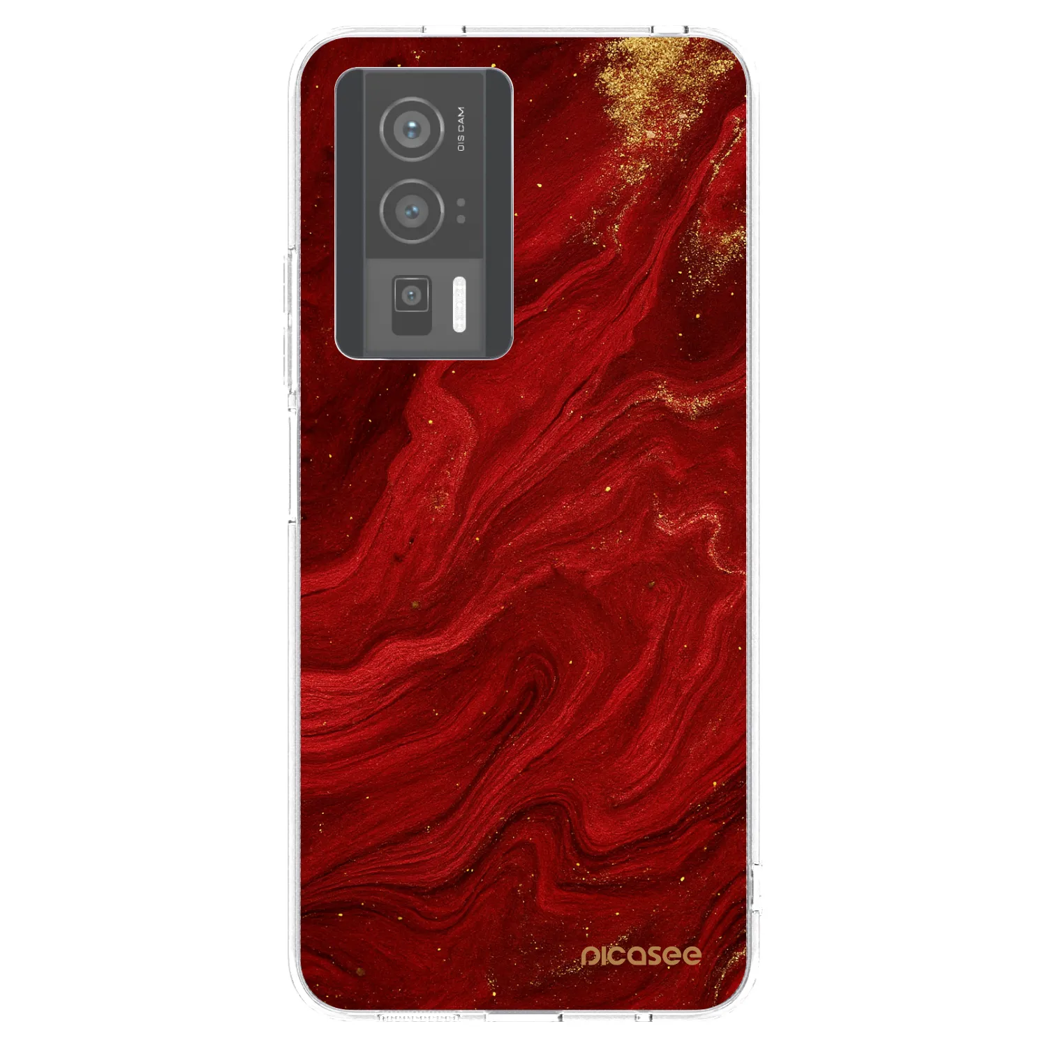 Picasee silikonska prozirna maskica za Xiaomi Poco F5 Pro 5G - Red