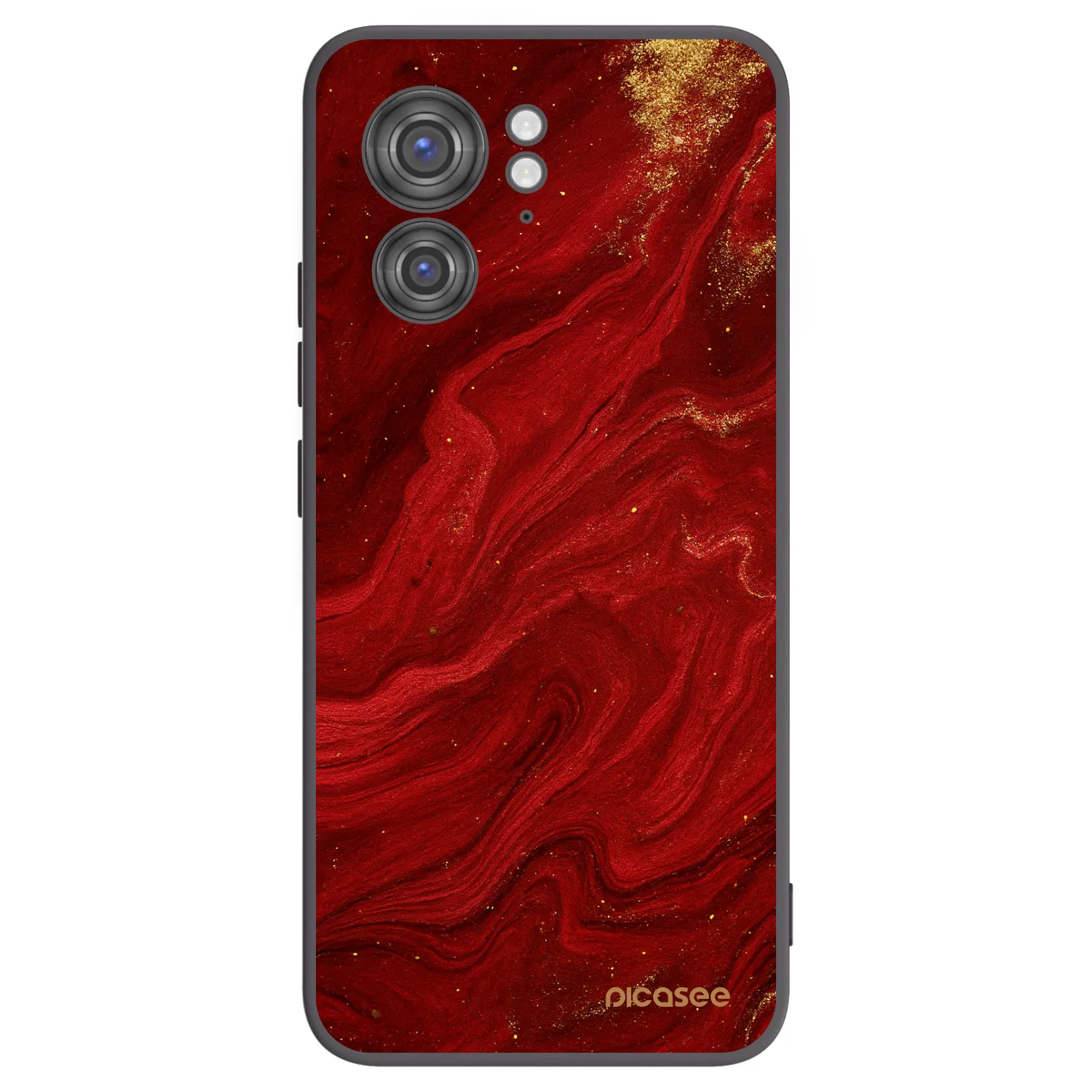 Picasee crna silikonska maskica za Motorola Edge 40 - Red