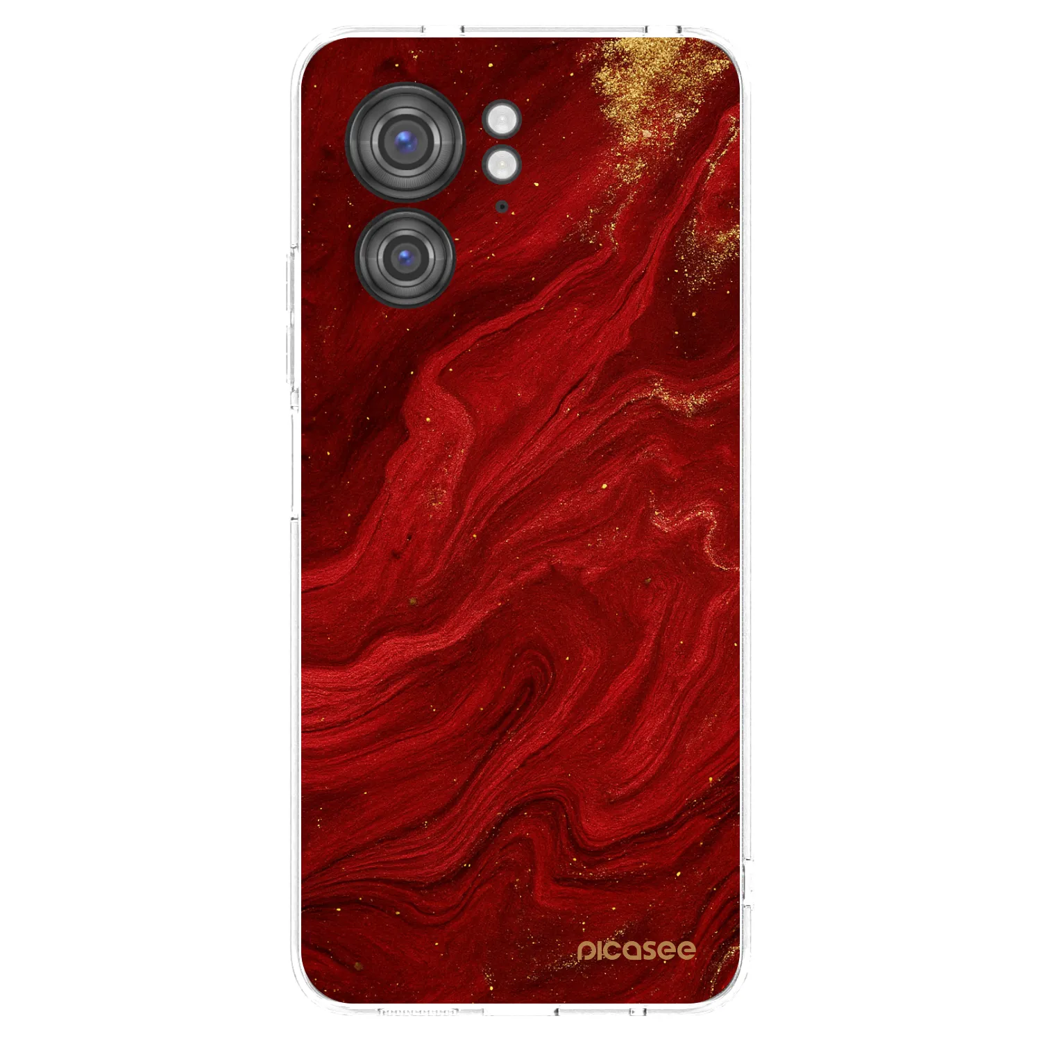 Picasee silikonska prozirna maskica za Motorola Edge 40 - Red