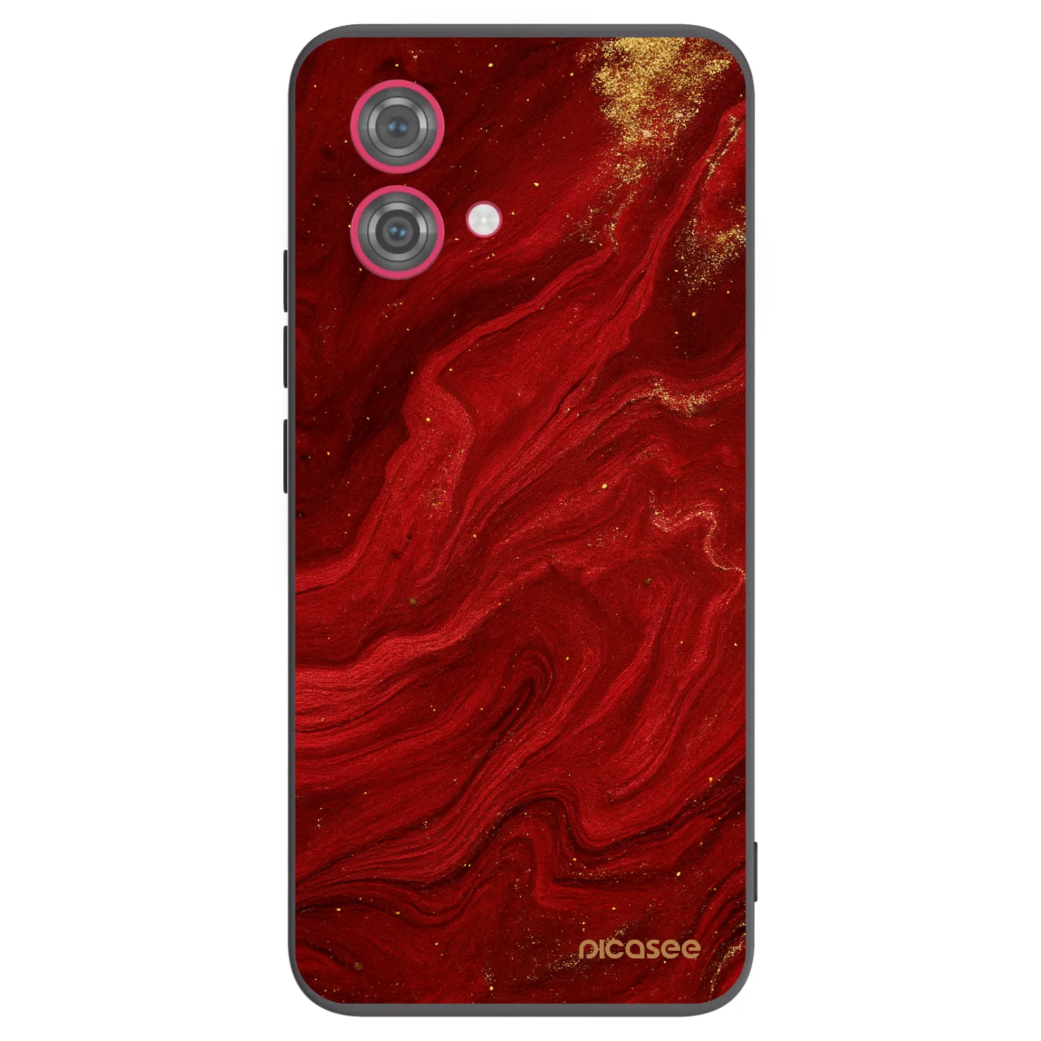 Picasee crna silikonska maskica za Motorola Moto G84 5G - Red