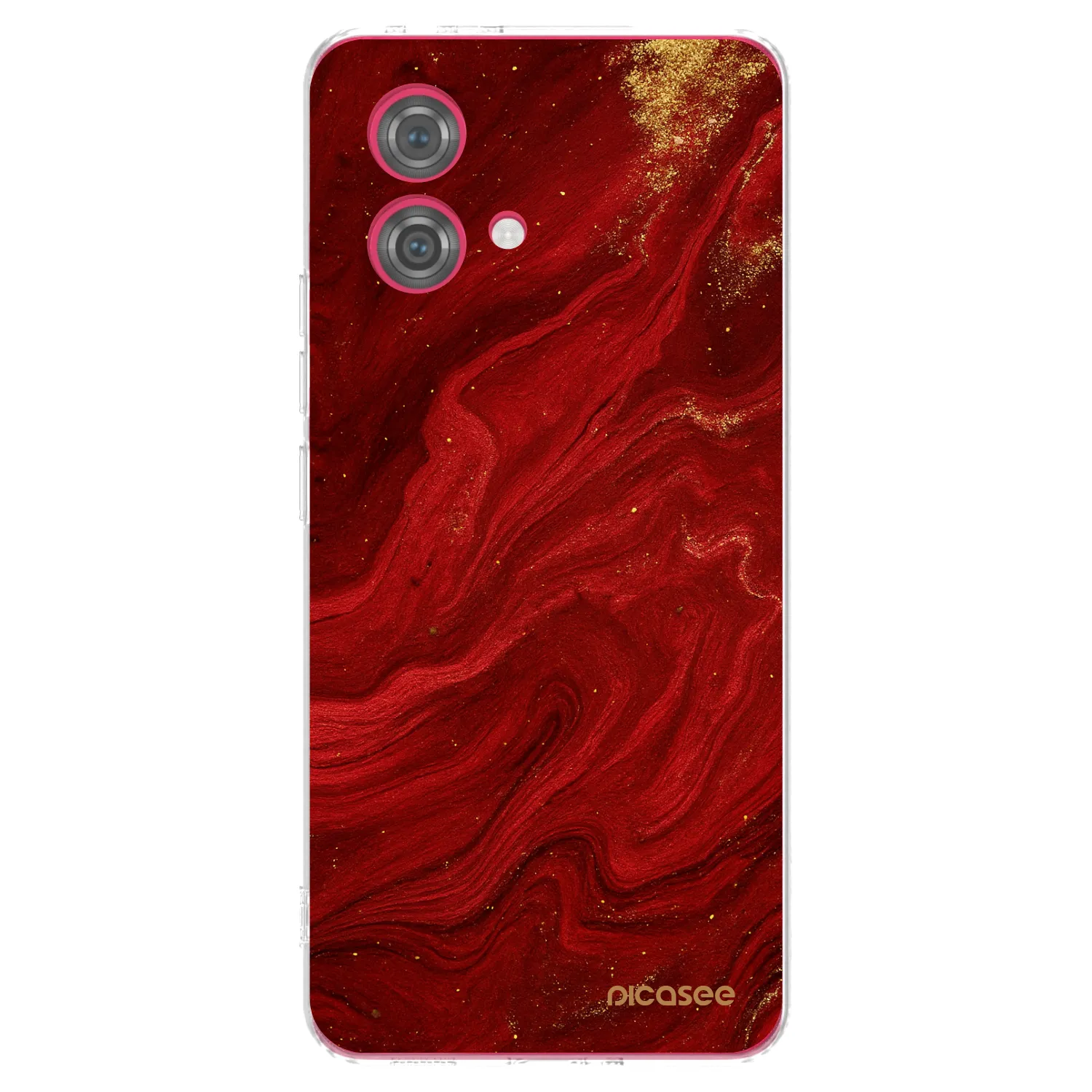Picasee silikonska prozirna maskica za Motorola Moto G84 5G - Red