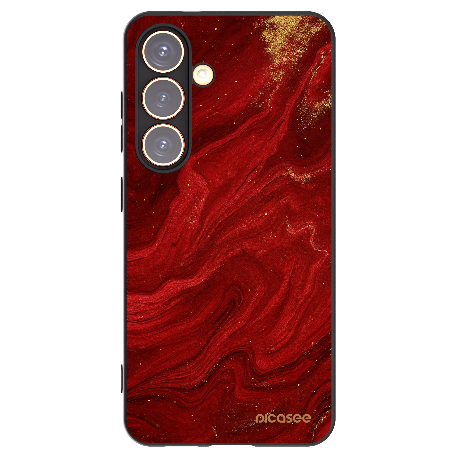 Picasee crna silikonska maskica za Samsung Galaxy S24 S921B 5G - Red