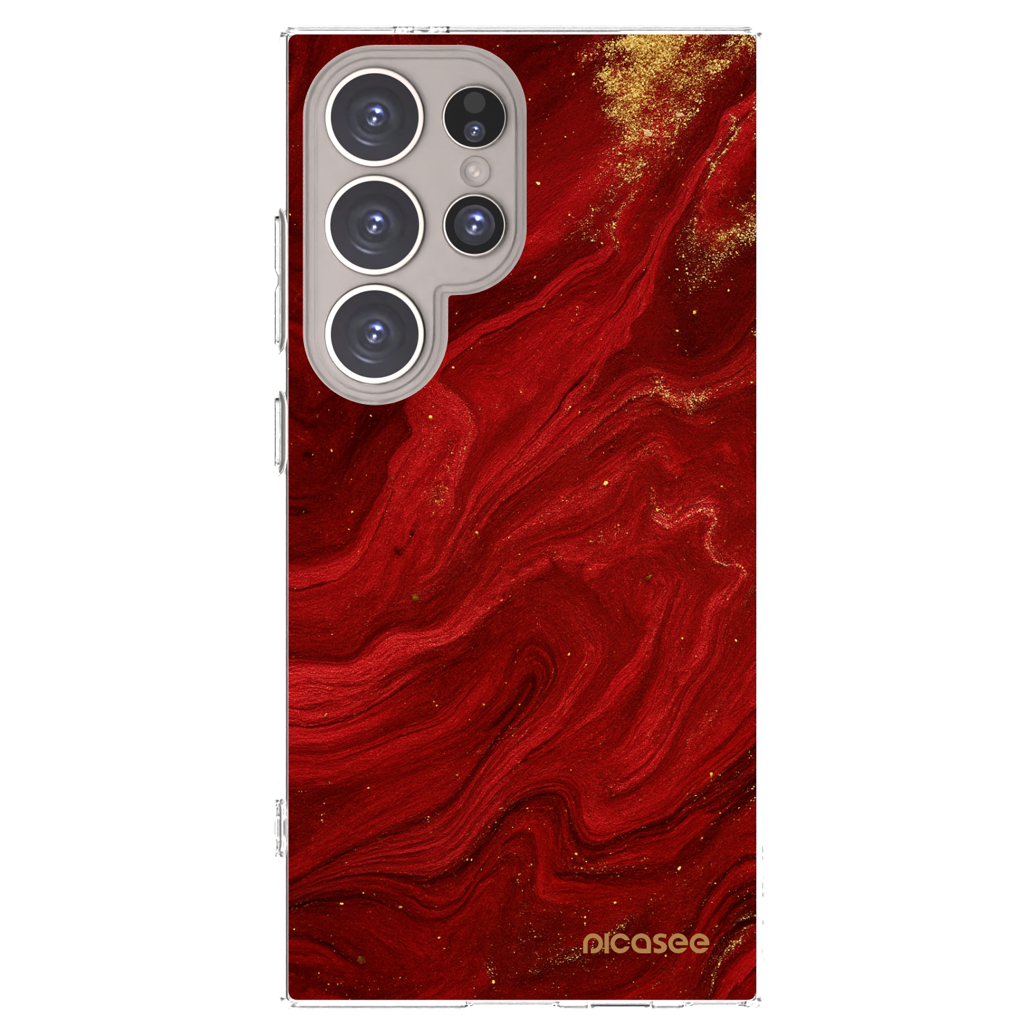 Picasee silikonska prozirna maskica za Samsung Galaxy S24 Ultra S928B 5G - Red