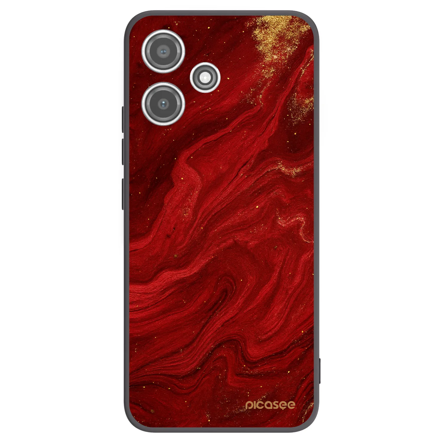 Picasee crna silikonska maskica za Xiaomi Redmi 12 5G - Red