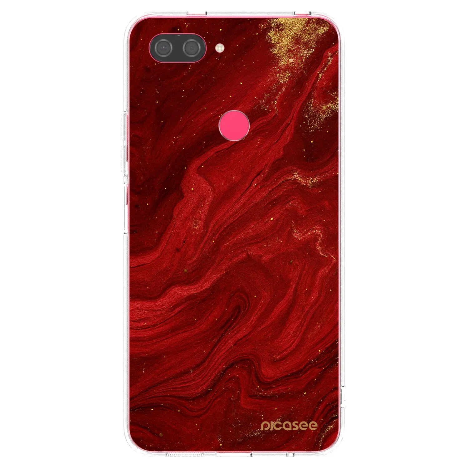 Picasee silikonska prozirna maskica za Xiaomi Mi 8 Lite - Red