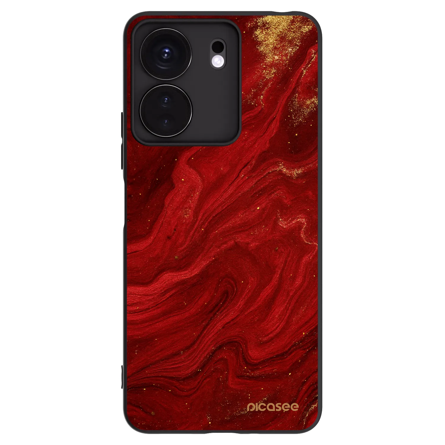 Picasee crna silikonska maskica za Xiaomi Redmi 13C 4G - Red