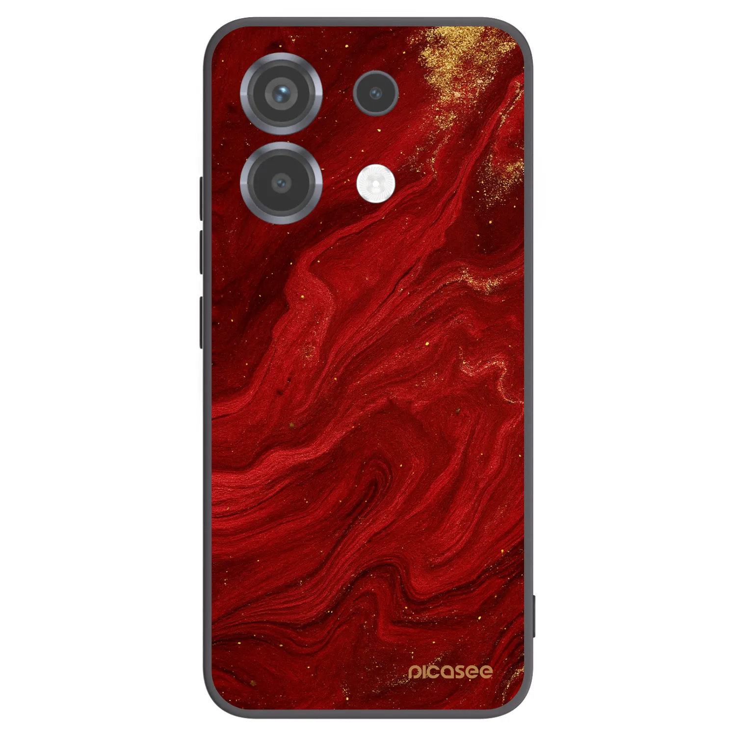 Picasee crna silikonska maskica za Xiaomi Poco X6 - Red