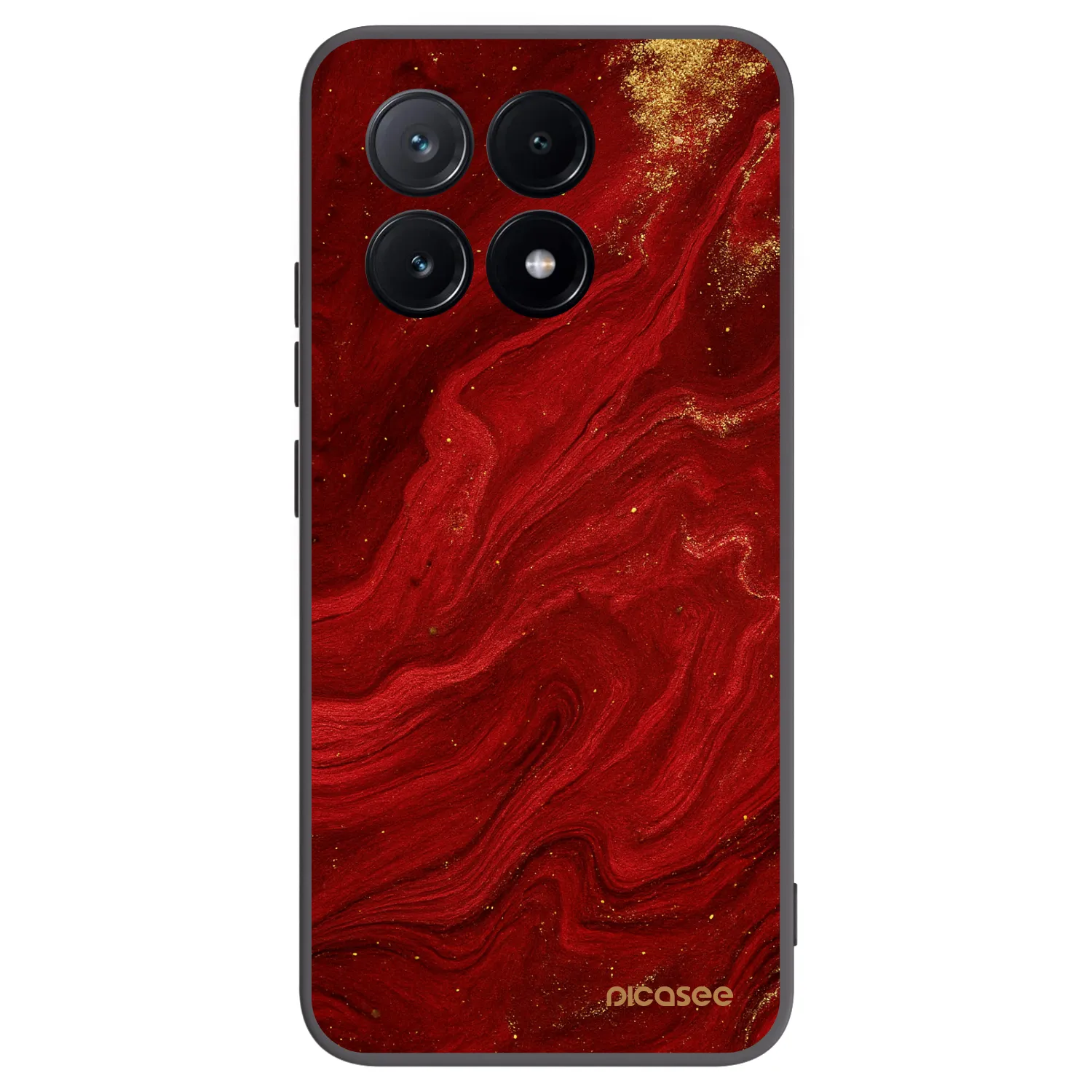Picasee crna silikonska maskica za Xiaomi Poco X6 Pro - Red