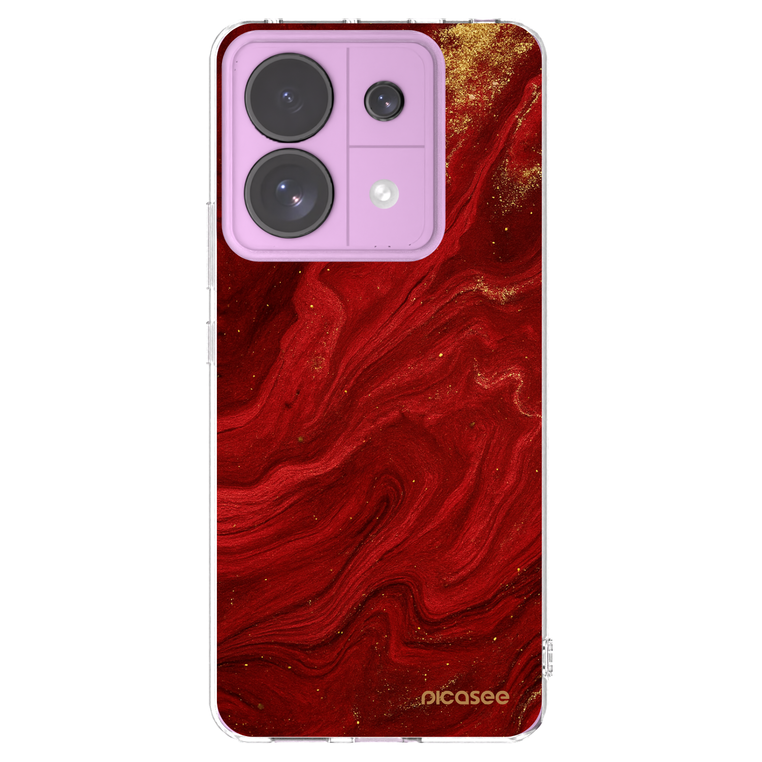 Picasee silikonska prozirna maskica za Xiaomi Redmi Note 13 Pro 5G - Red