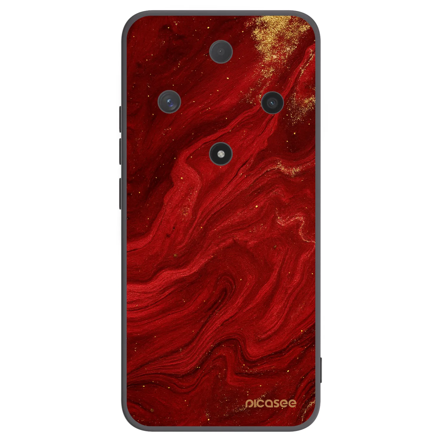 Picasee crna silikonska maskica za Honor Magic6 Lite 5G - Red