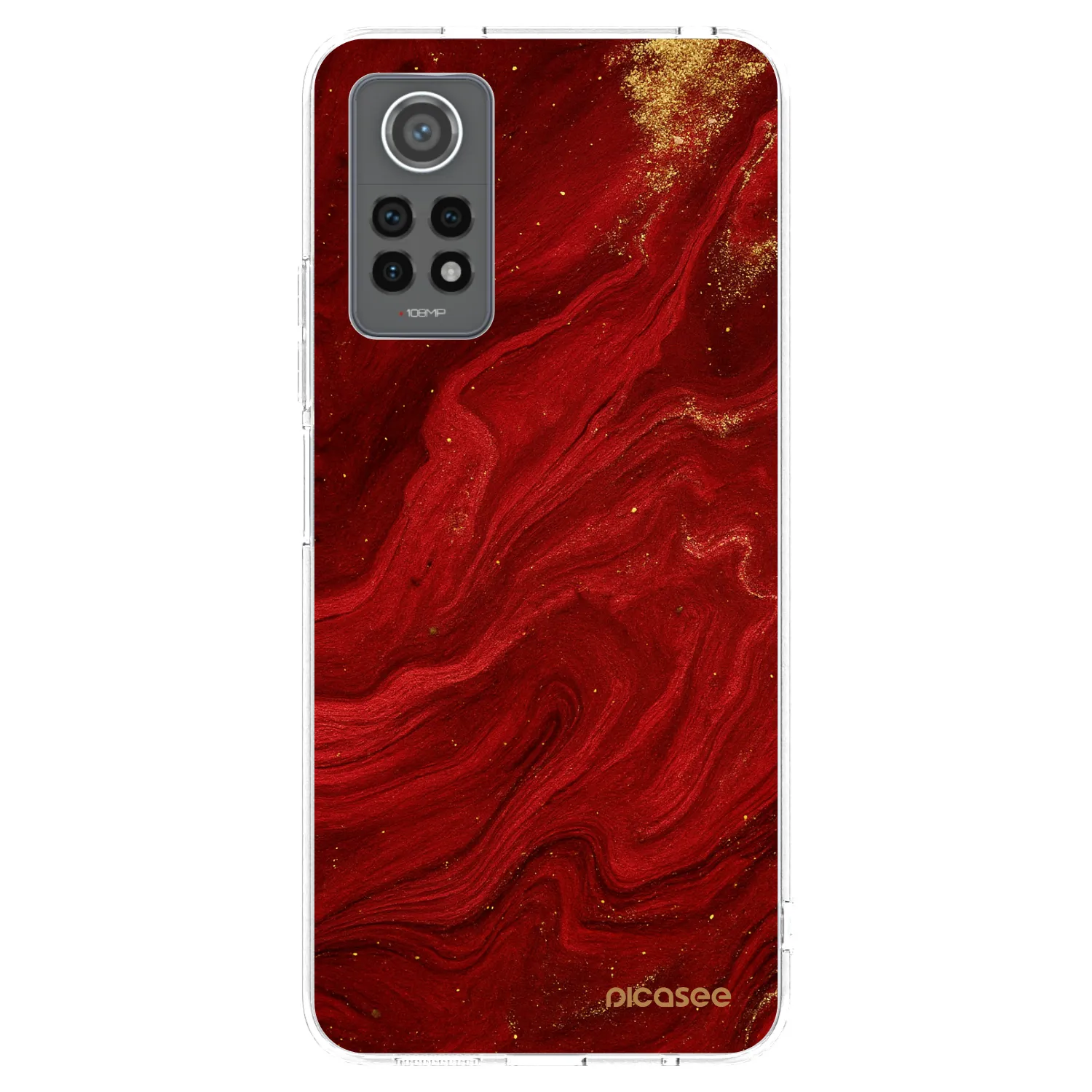 Picasee silikonska prozirna maskica za Xiaomi Redmi Note 12 Pro 4G - Red