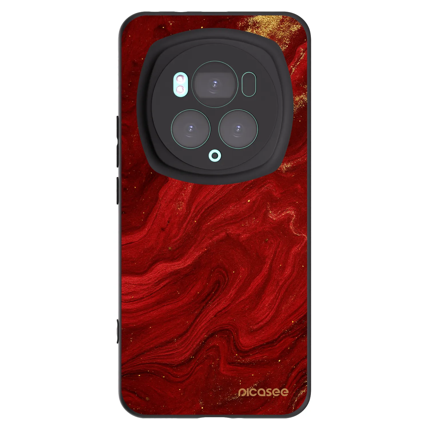 Picasee crna silikonska maskica za Honor Magic6 Pro - Red