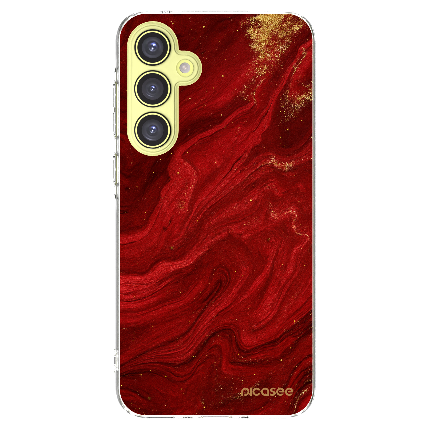 Picasee silikonska prozirna maskica za Samsung Galaxy A35 5G A356B - Red