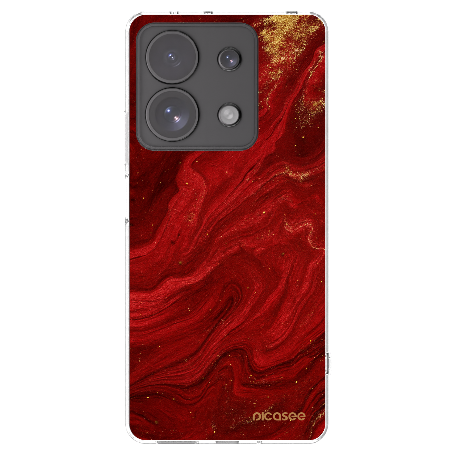 Picasee silikonska prozirna maskica za Xiaomi Redmi Note 13 Pro 4G - Red