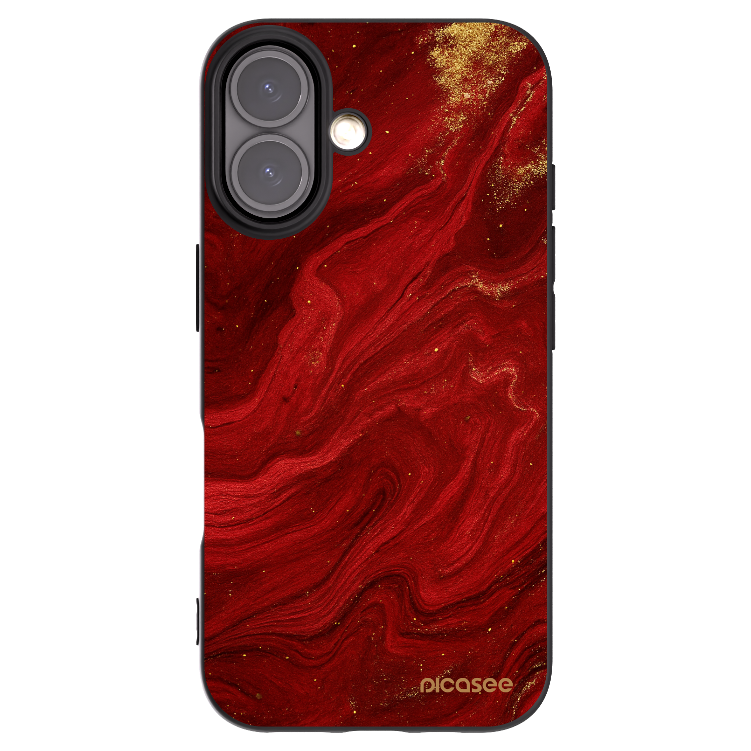 Picasee crna silikonska maskica za Apple iPhone 16 - Red