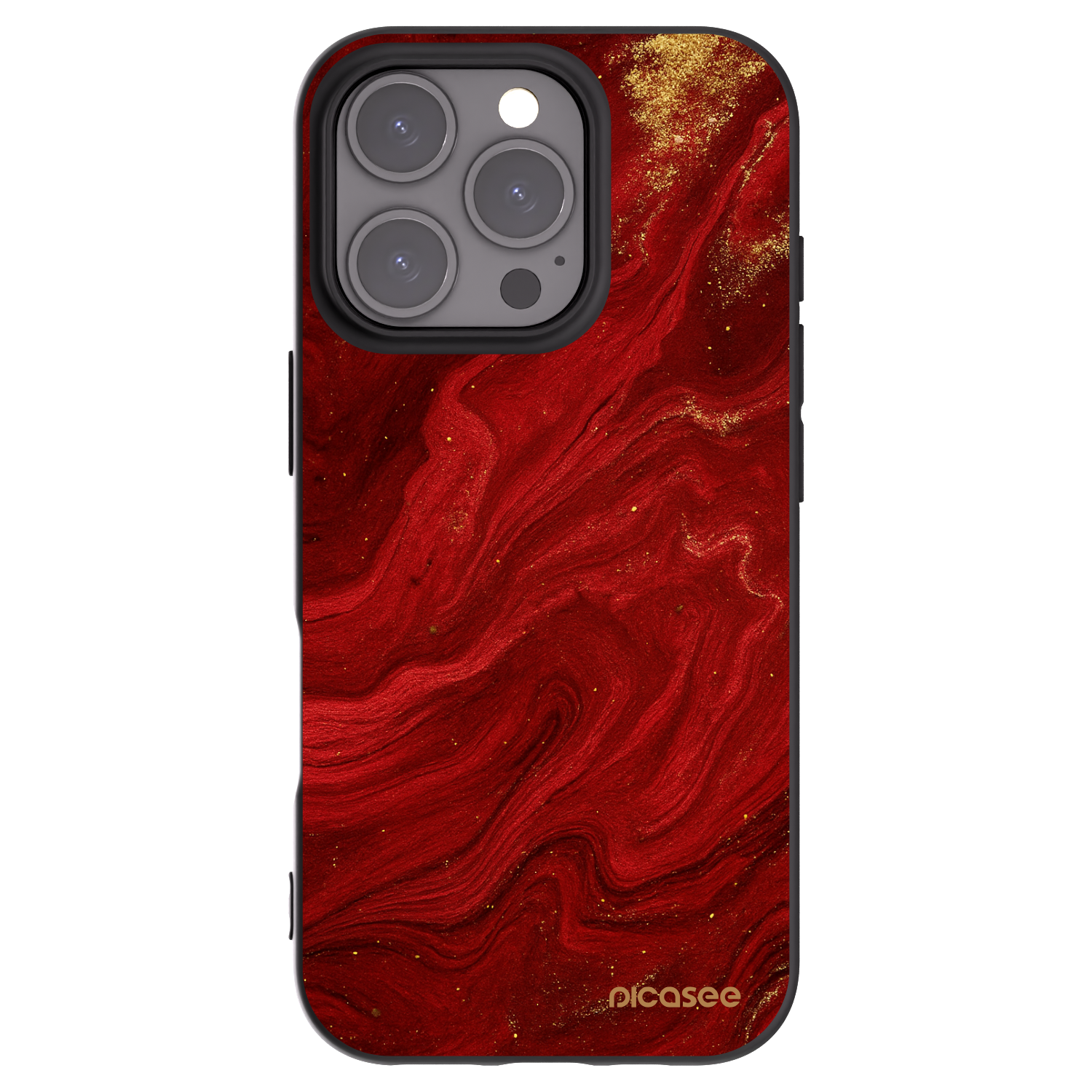 Picasee crna silikonska maskica za Apple iPhone 16 Pro - Red