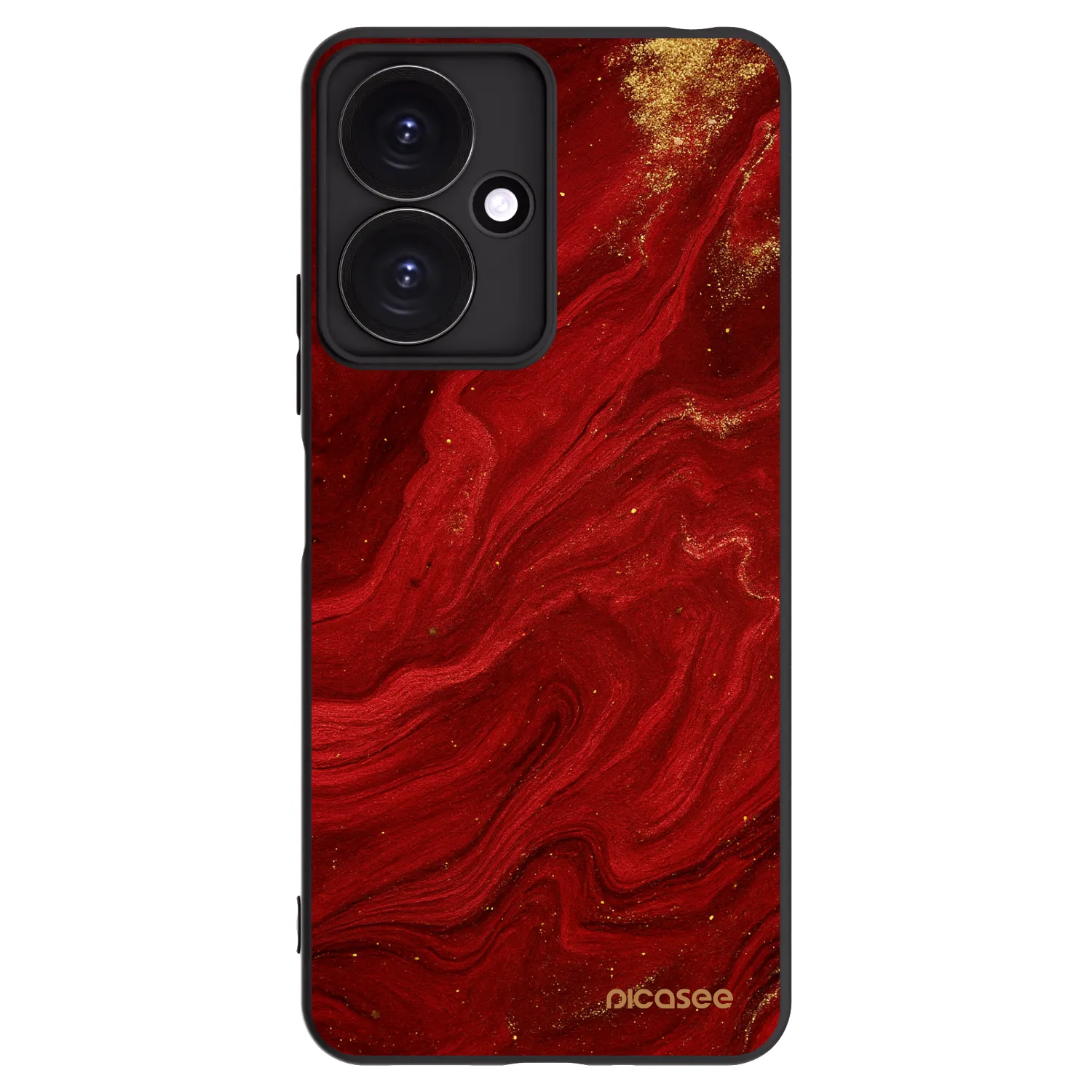 Picasee crna silikonska maskica za Xiaomi Redmi 13C 5G - Red