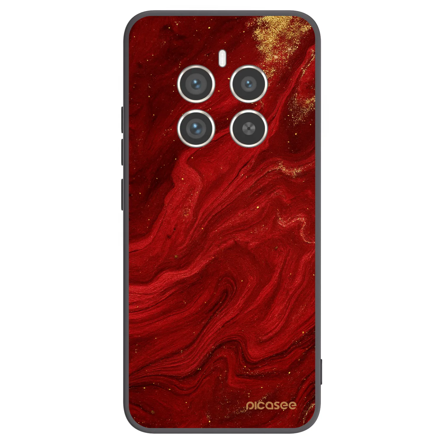 Picasee crna silikonska maskica za Realme 12 Pro 5G - Red