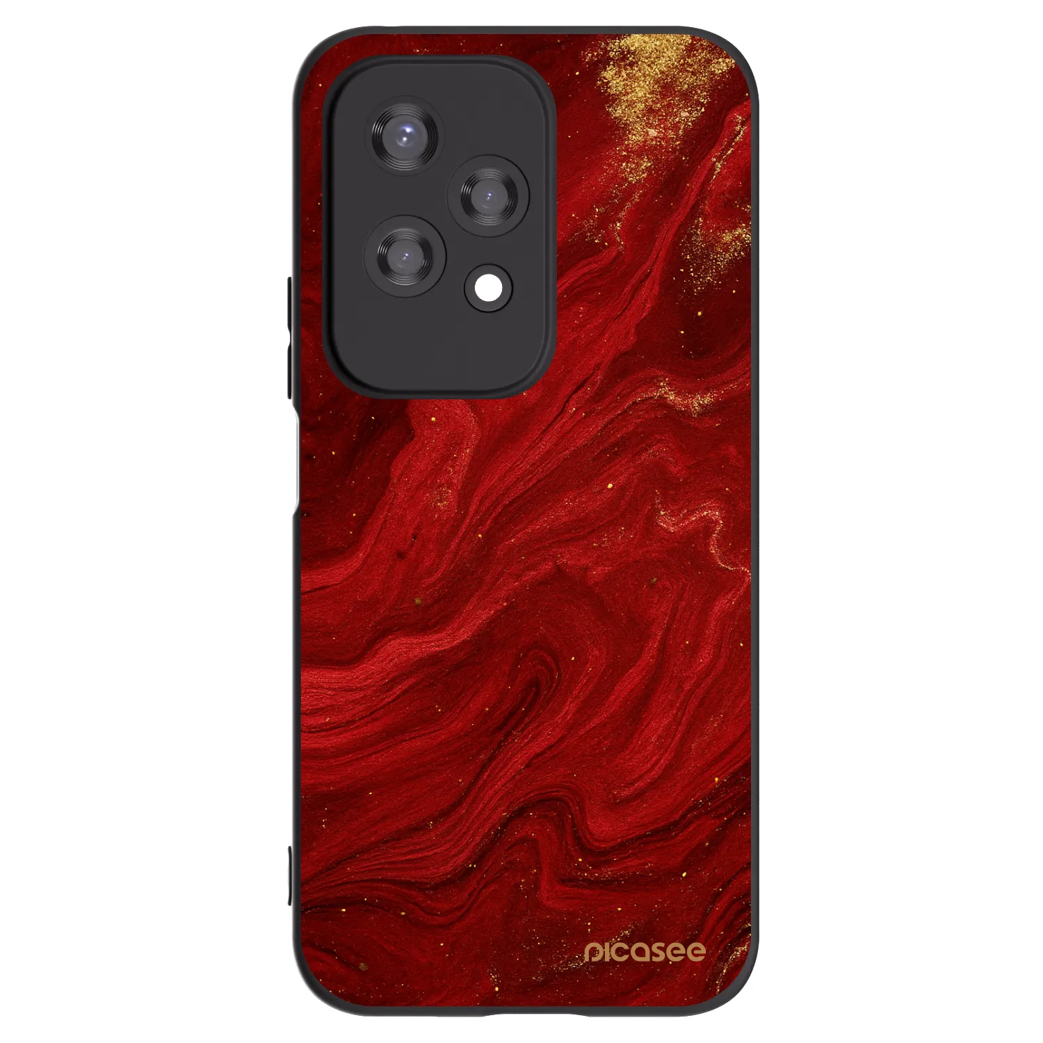 Picasee crna silikonska maskica za Honor 200 Lite - Red