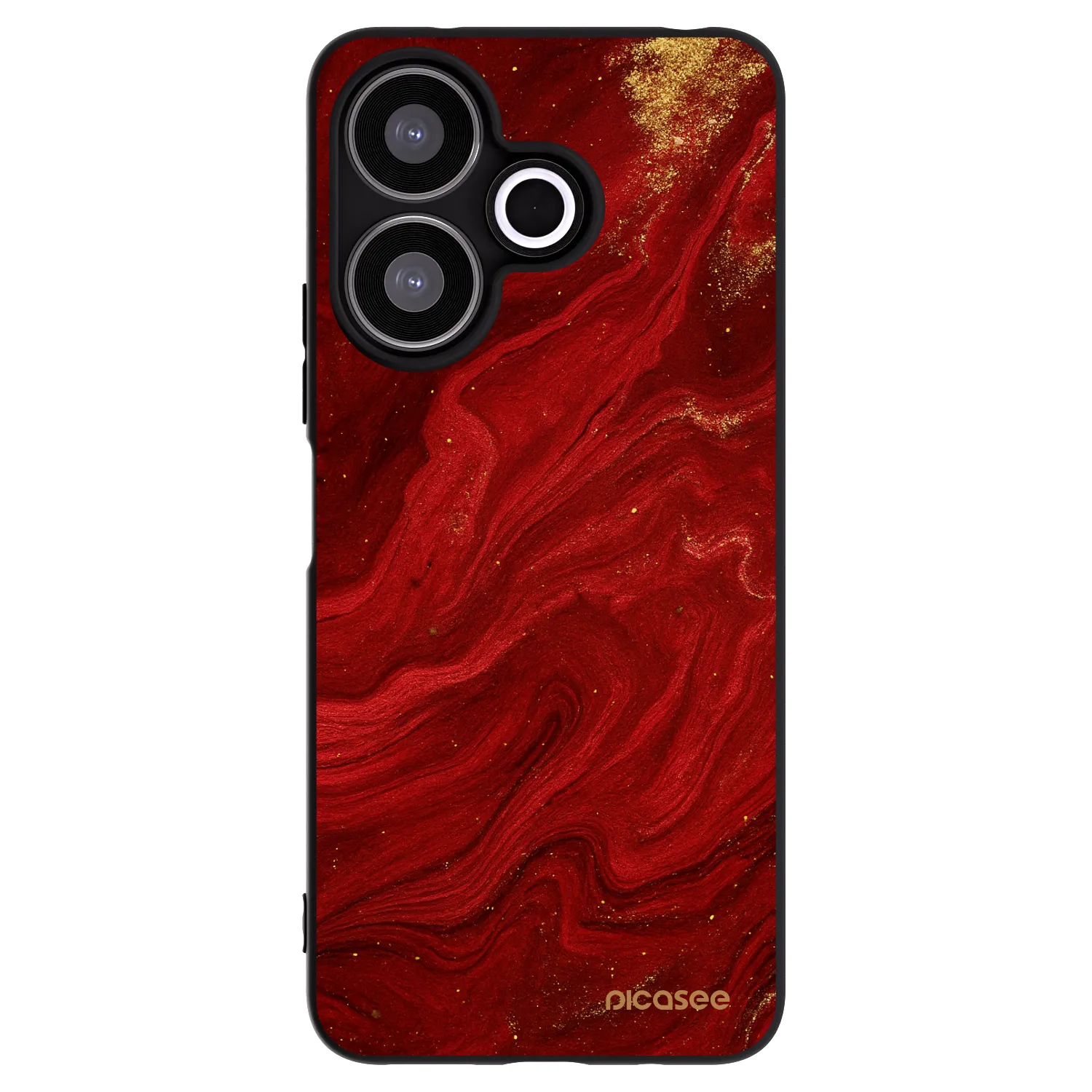 Picasee crna silikonska maskica za Xiaomi Redmi 13 4G - Red