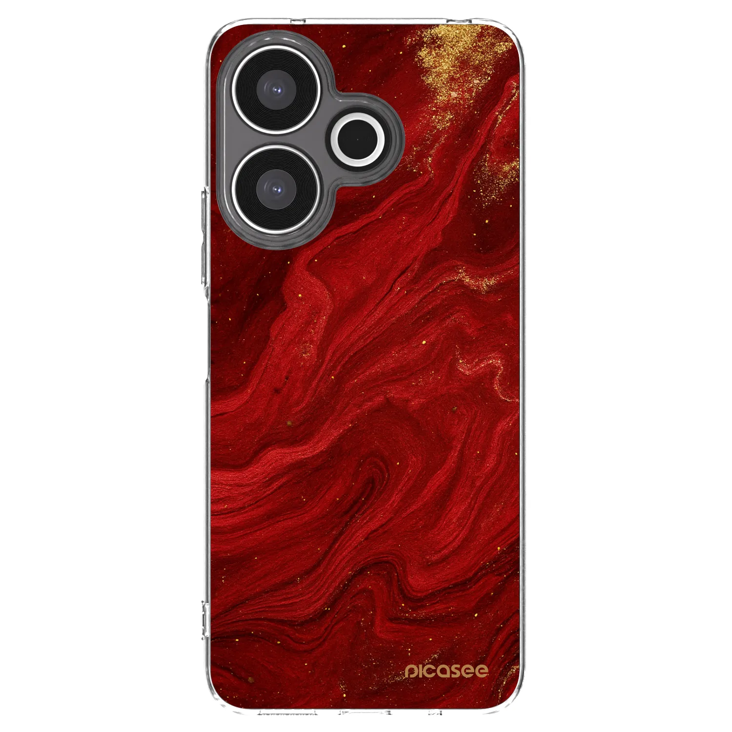 Picasee silikonska prozirna maskica za Xiaomi Redmi 13 4G - Red