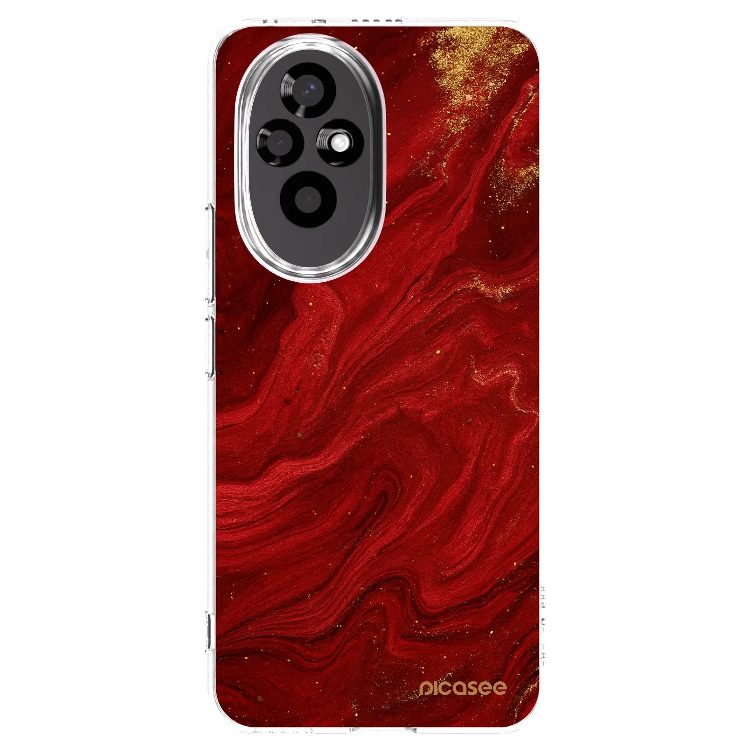 Picasee silikonska prozirna maskica za Honor 200 5G - Red