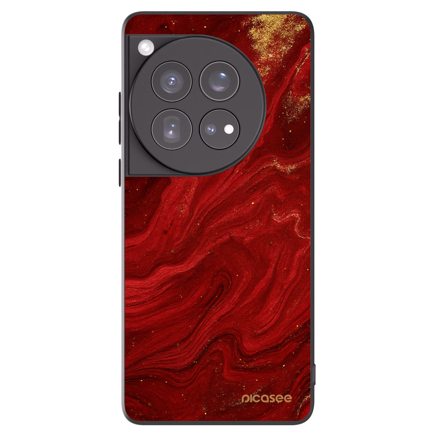 Picasee crna silikonska maskica za OnePlus 12 5G - Red