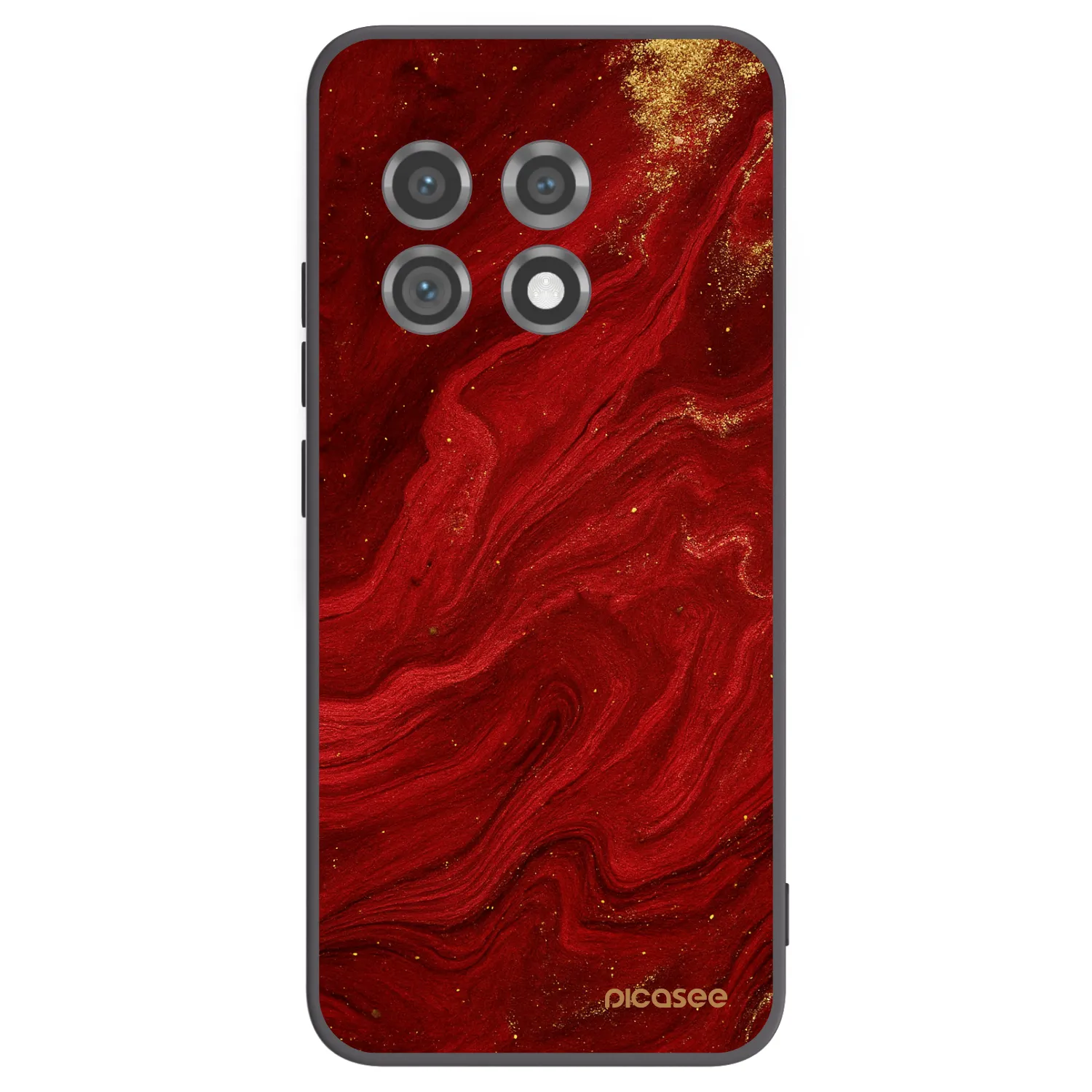 Picasee crna silikonska maskica za OnePlus 11 5G - Red