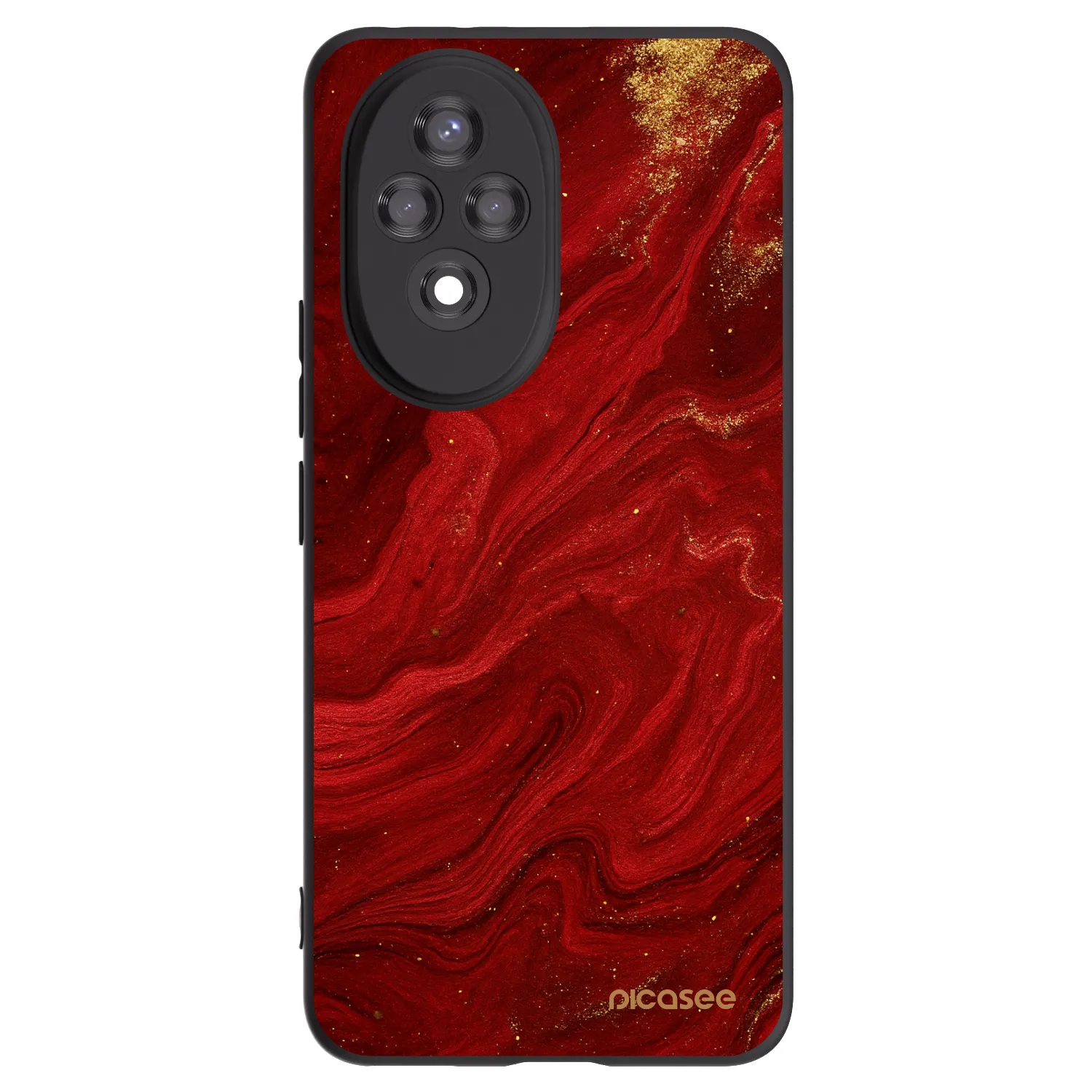 Picasee crna silikonska maskica za Honor 200 Pro 5G - Red