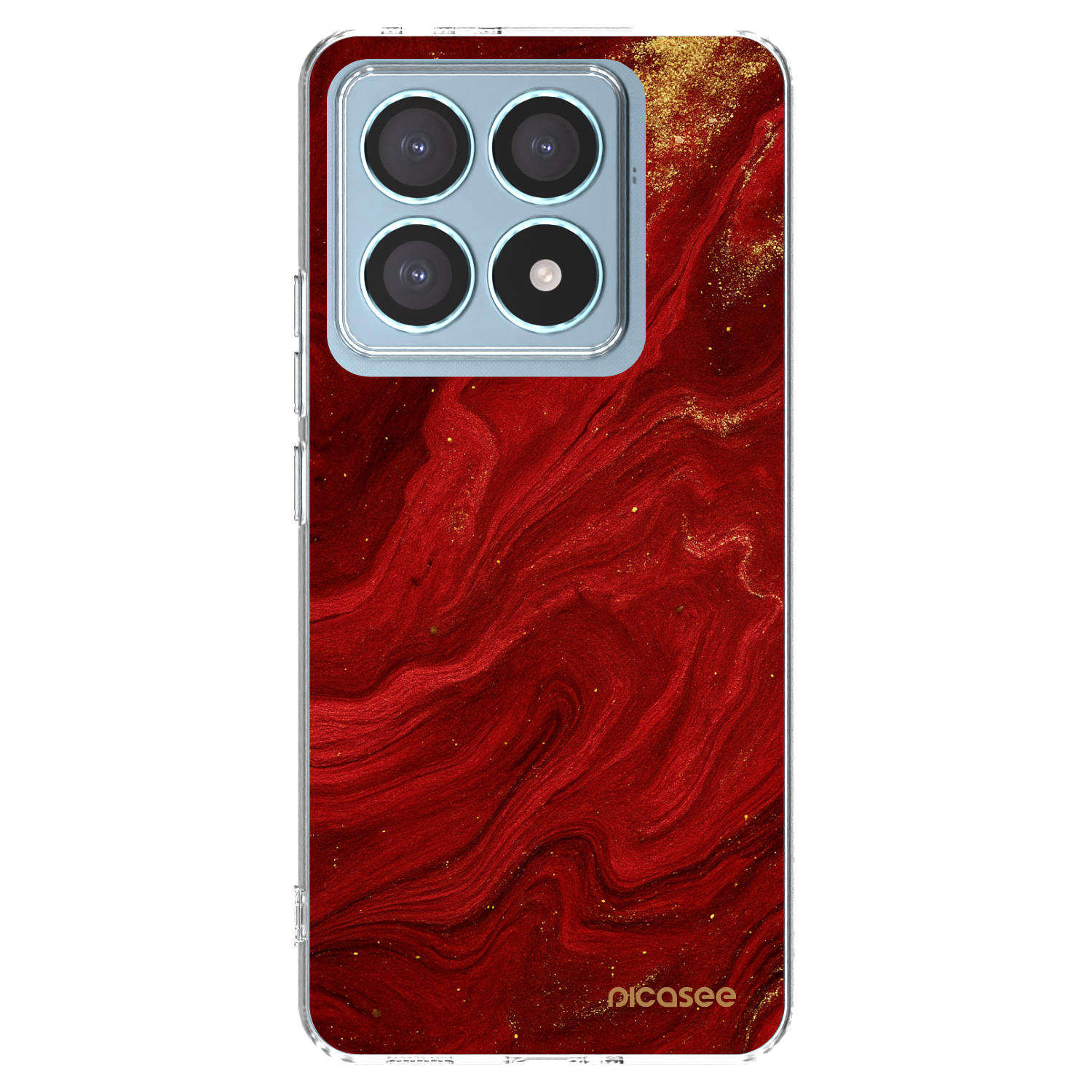 Picasee silikonska prozirna maskica za Xiaomi 14T Pro - Red