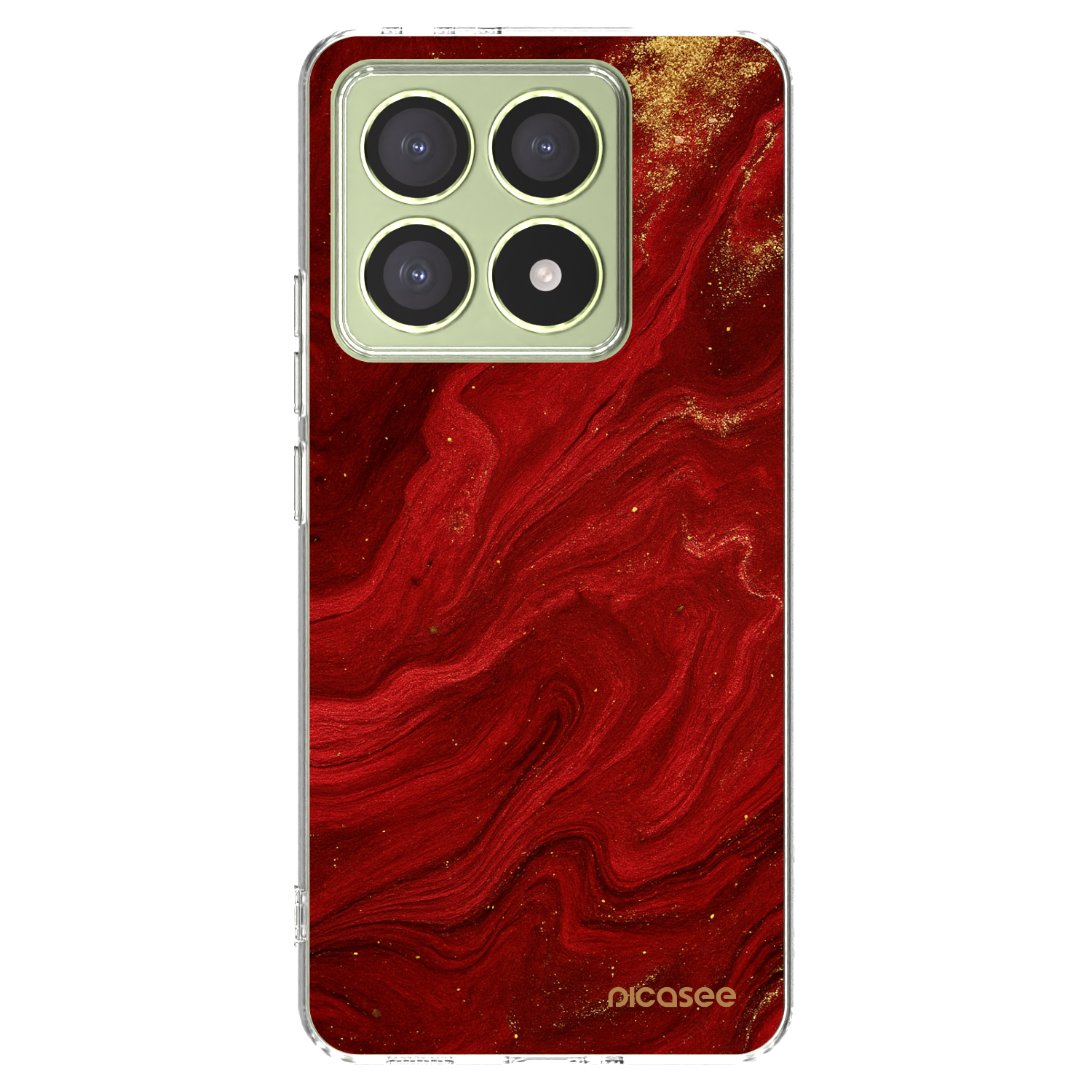 Picasee silikonska prozirna maskica za Xiaomi 14T - Red