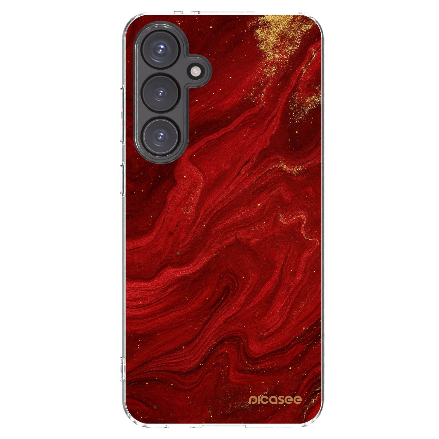 Picasee silikonska prozirna maskica za Samsung Galaxy S24 FE S721B - Red