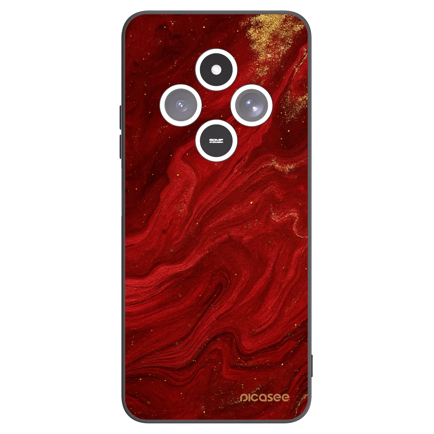 Picasee crna silikonska maskica za Xiaomi Redmi 14C - Red