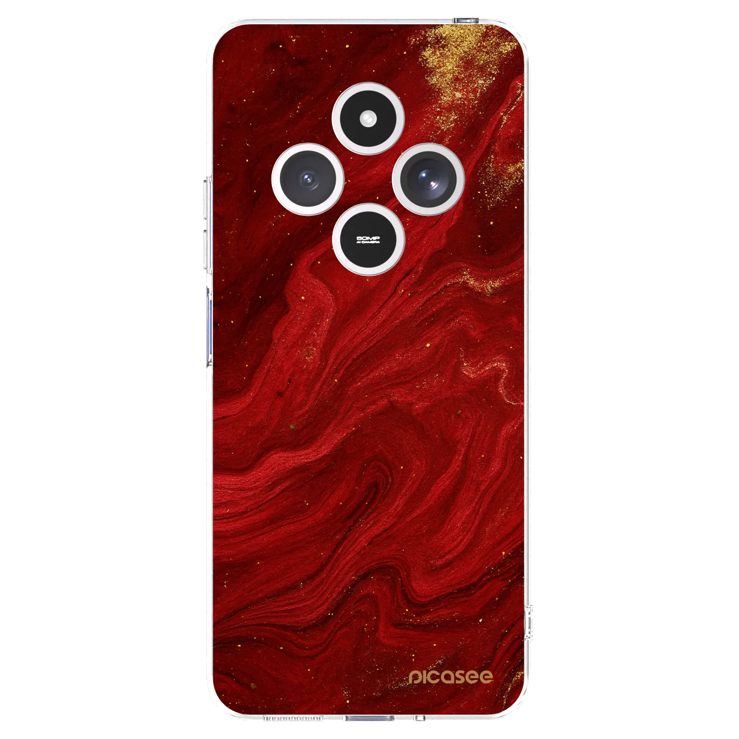 Picasee silikonska prozirna maskica za Xiaomi Redmi 14C - Red