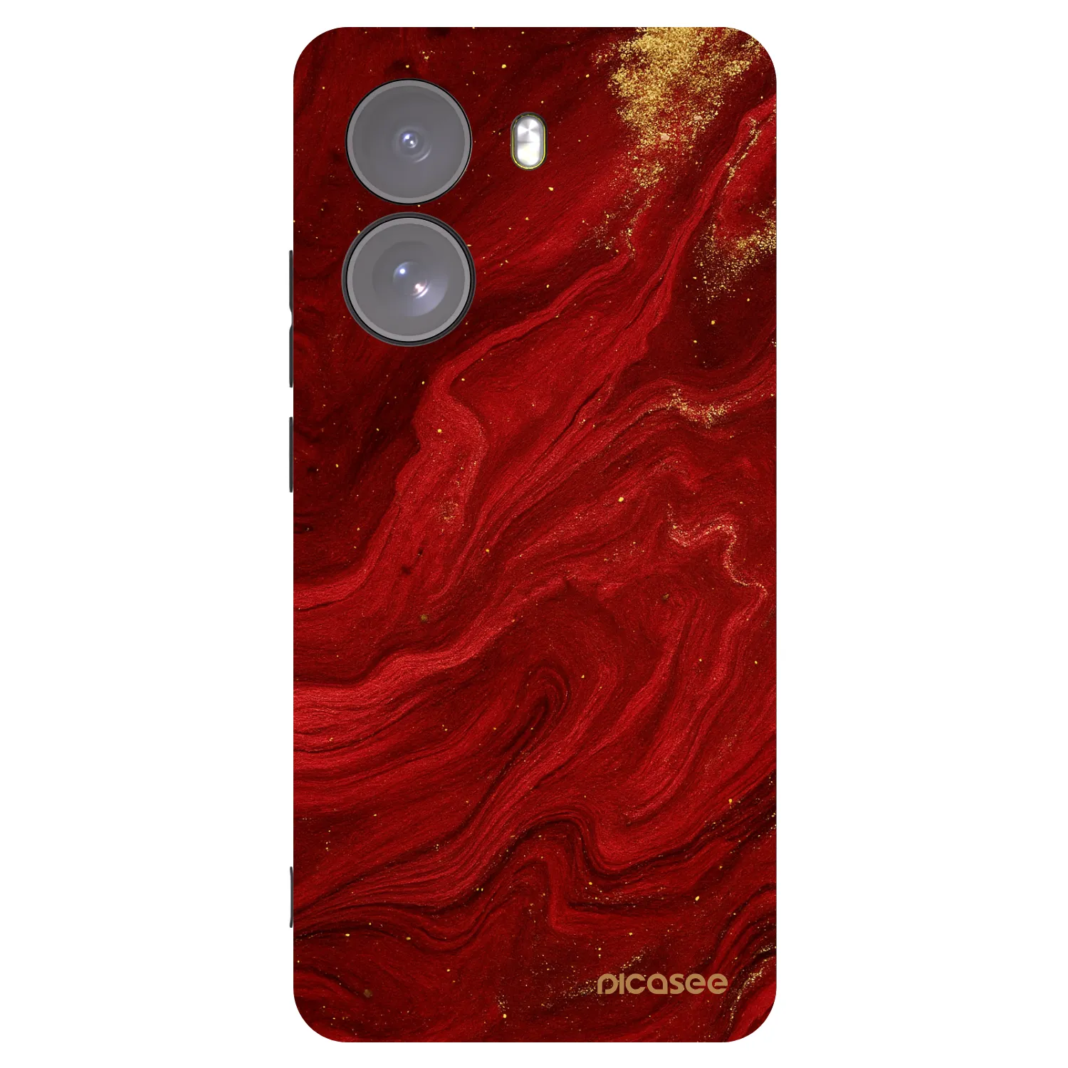 Picasee crna silikonska maskica za Xiaomi Poco X7 - Red