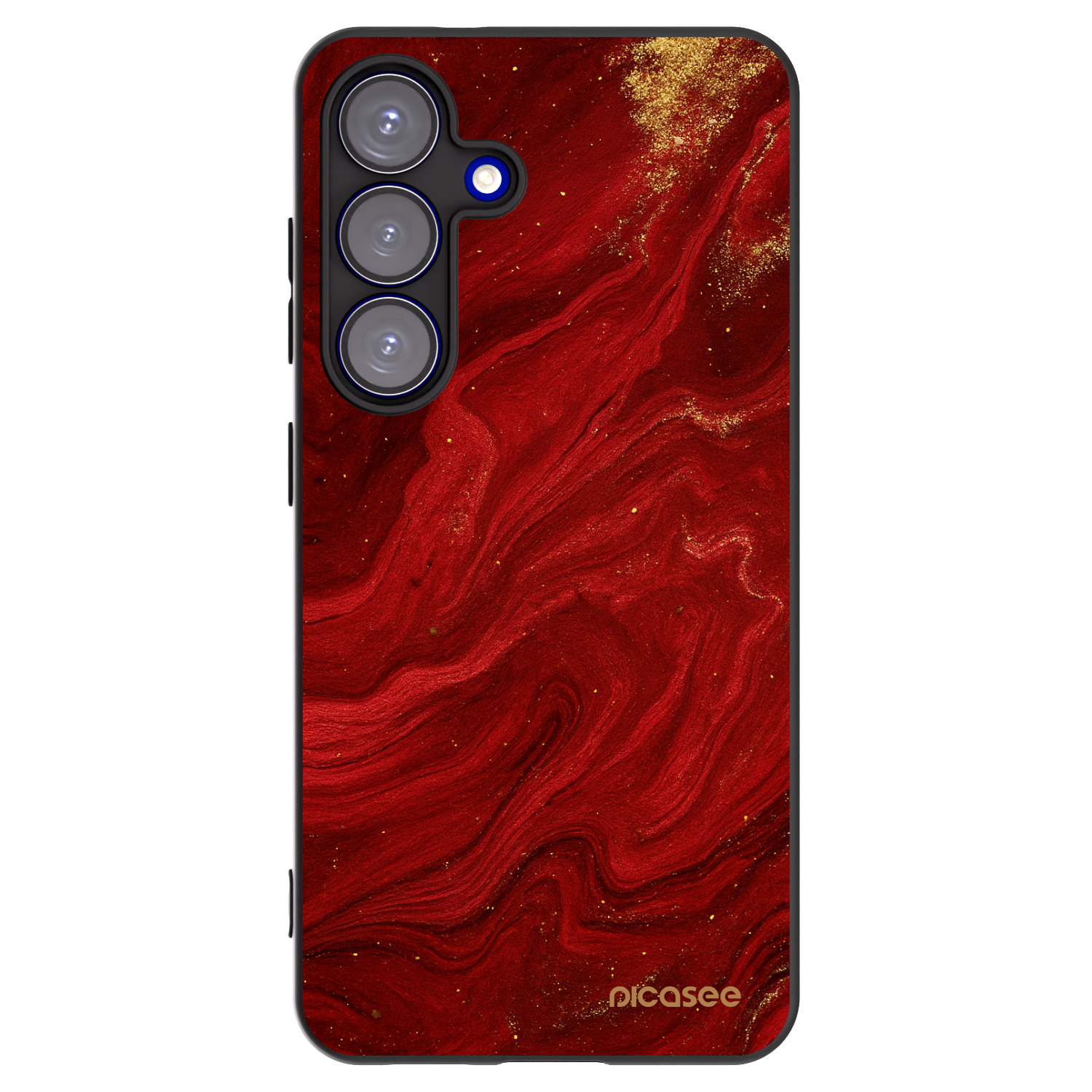 Picasee crna silikonska maskica za Samsung Galaxy S25 5G - Red