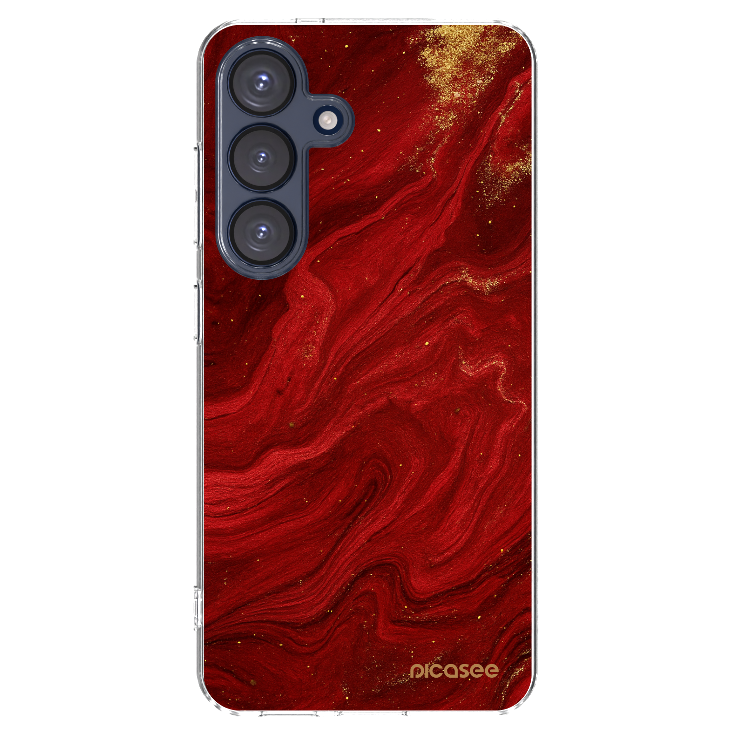Picasee silikonska prozirna maskica za Samsung Galaxy S25 5G - Red