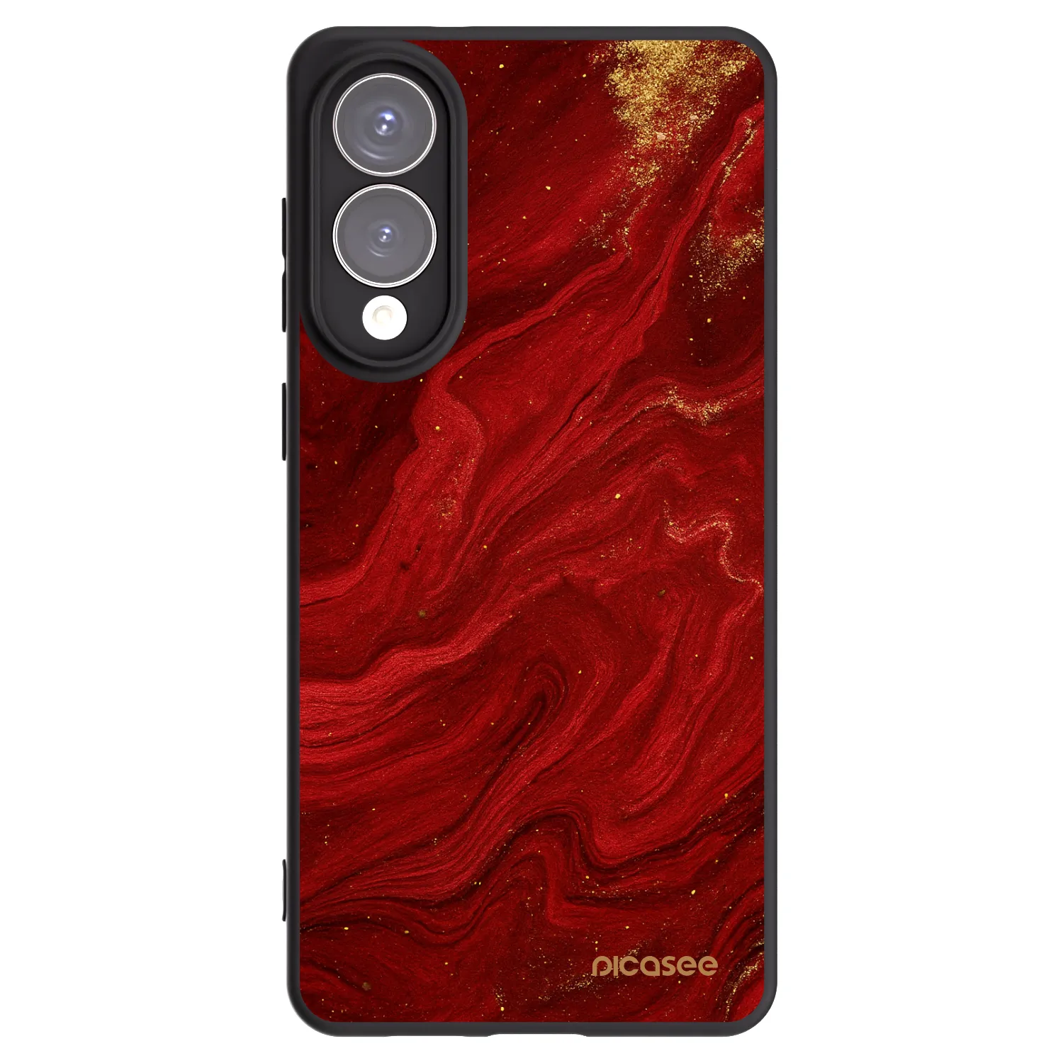 Picasee crna silikonska maskica za Samsung Galaxy S25 Edge 5G - Red