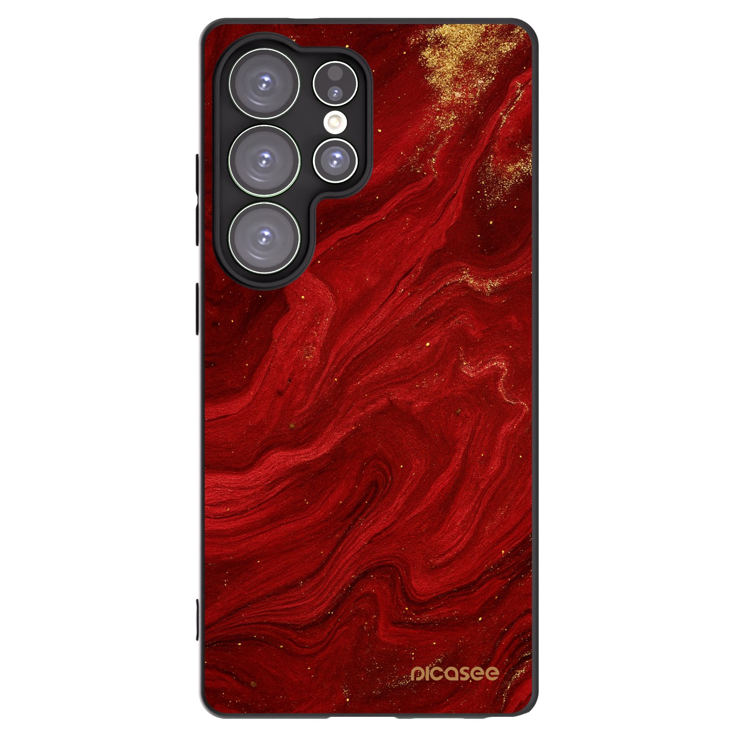 Picasee crna silikonska maskica za Samsung Galaxy S25 Ultra 5G - Red